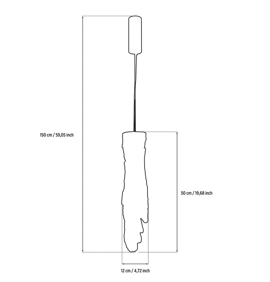 Kardal Smoked Acrylic Gold Led Pendant Light 50 Cm - Heka Lighting & Trading Limited