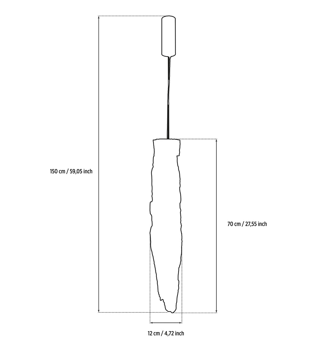 Kardal Smoked Acrylic Gold Led Pendant Light 70 Cm - Heka Lighting & Trading Limited