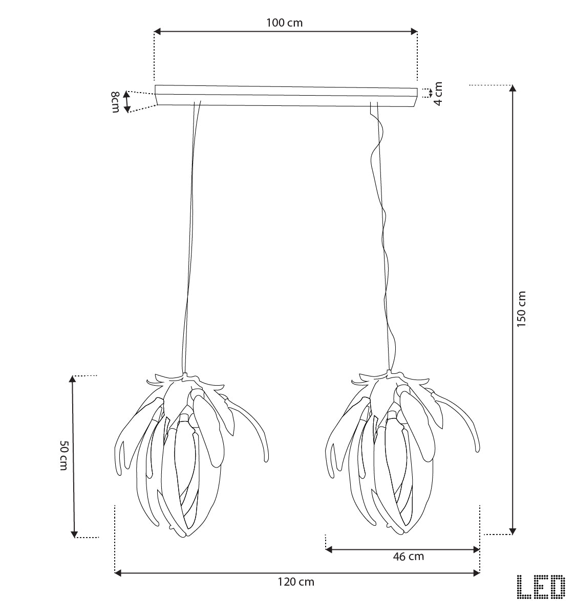 Lüksemburg 12+12 Glass Gold Aluminum Dining Table Top Chandelier - Heka Lighting & Trading Limited