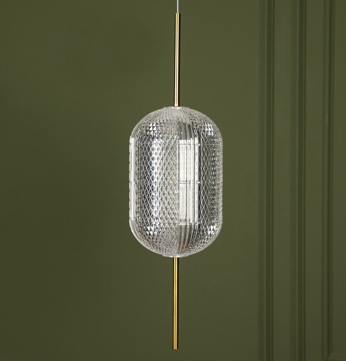 Sofia Acrylic Transparent Antique Glass Led Pendant Light Chandelier 28 Cm - Heka Lighting & Trading Limited