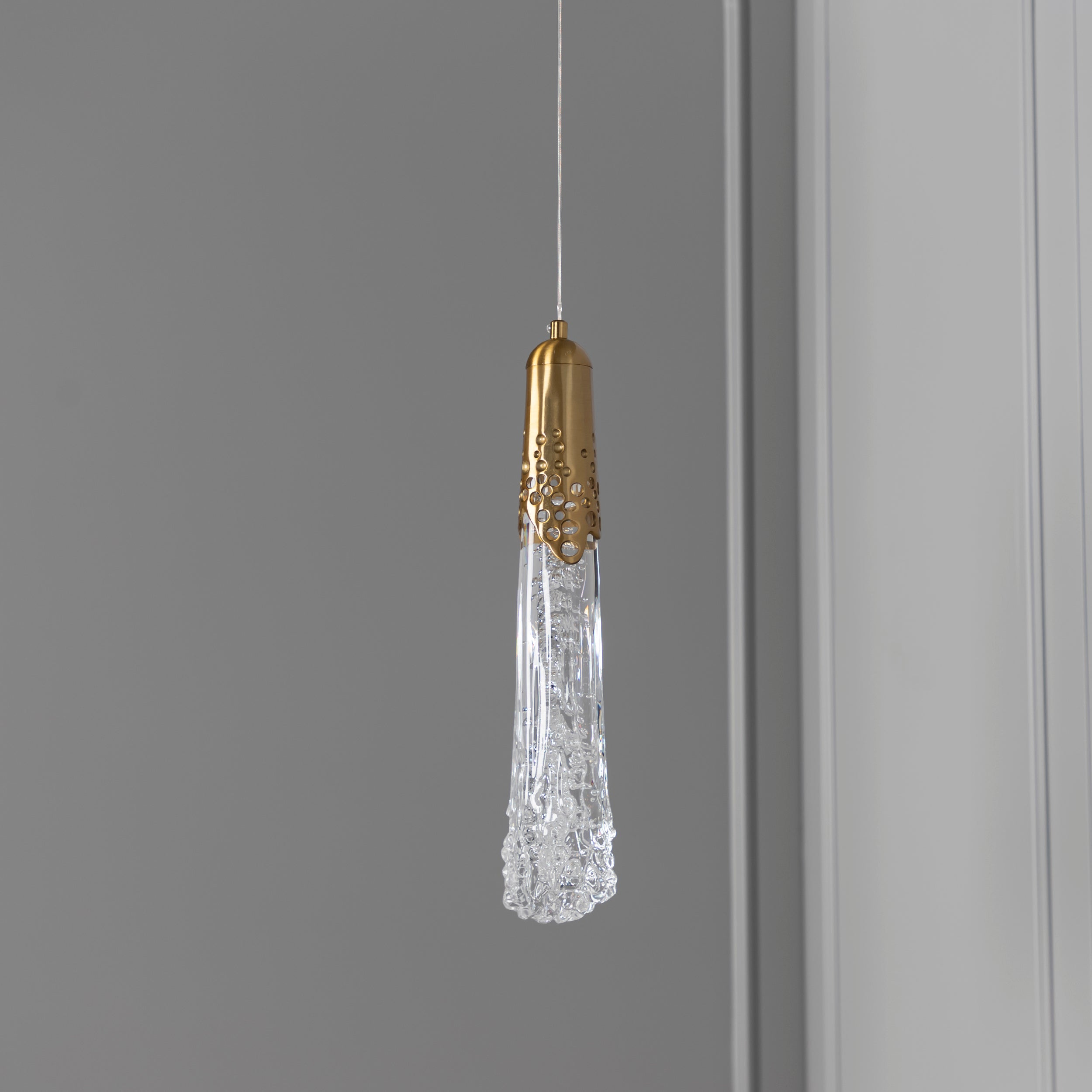 Nairobi Single Crystal Antique Pendant Light Chandelier 40 Cm - Heka Lighting & Trading Limited