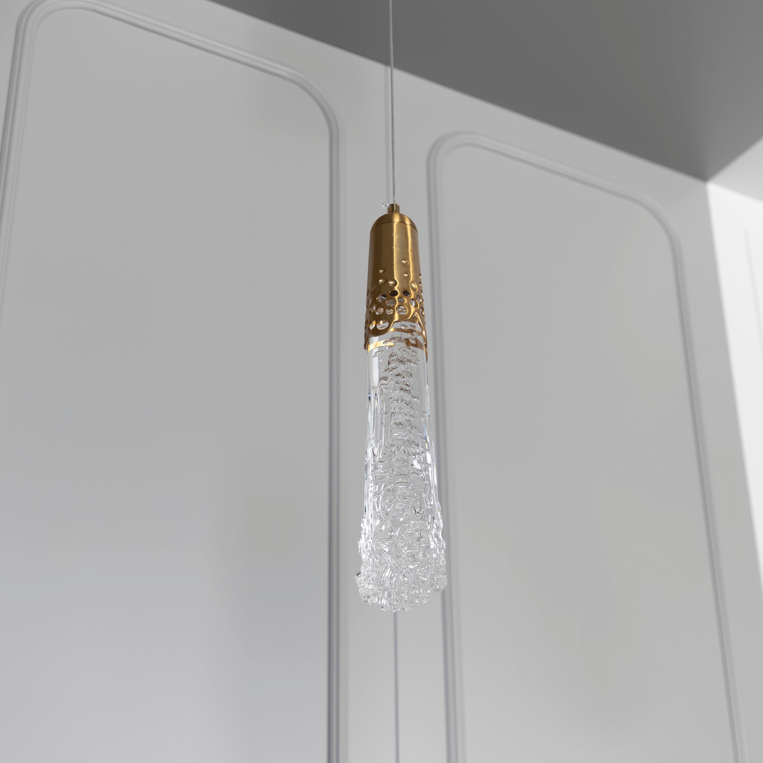 Nairobi Single Crystal Antique Pendant Light Chandelier 40 Cm - Heka Lighting & Trading Limited