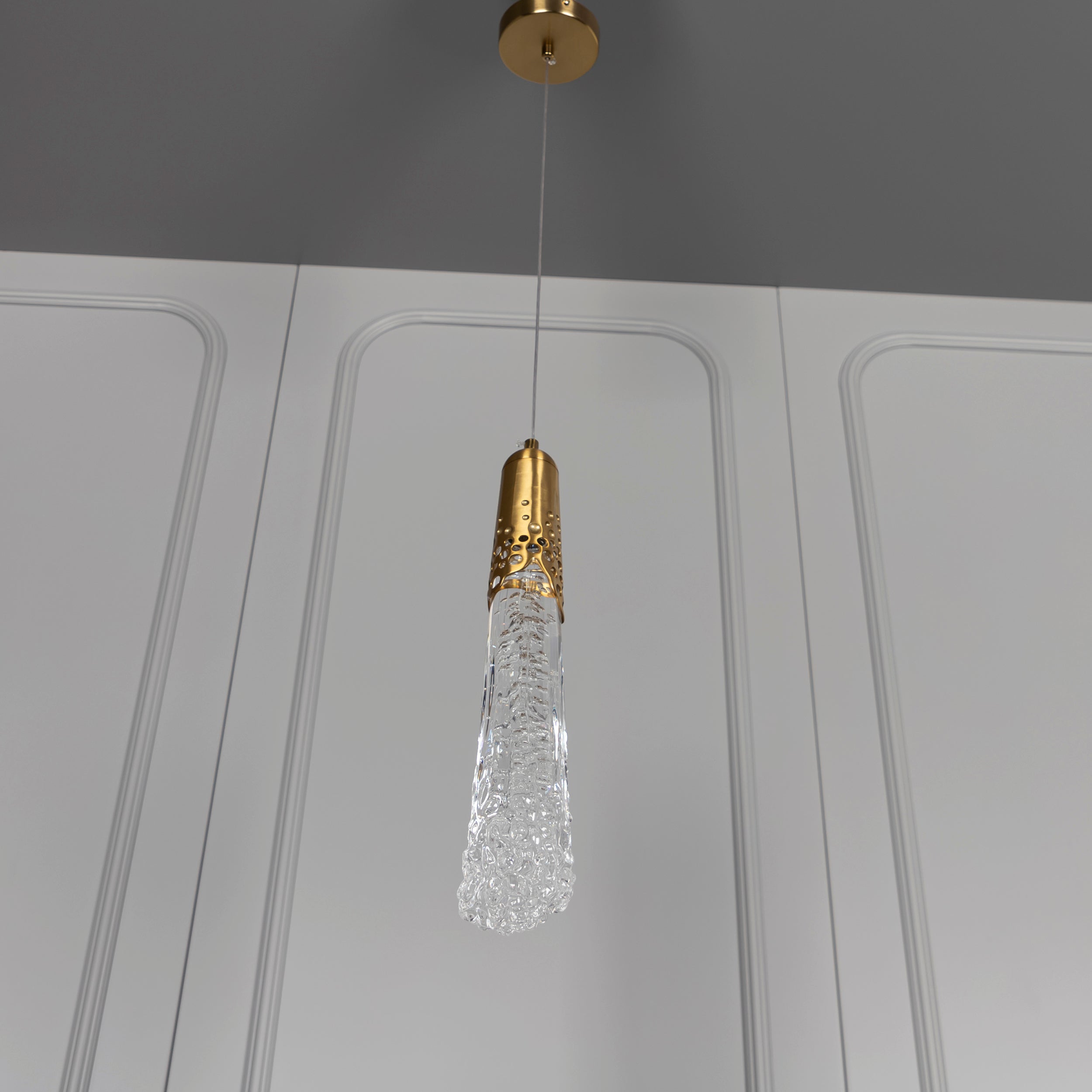 Nairobi Single Crystal Antique Pendant Light Chandelier 40 Cm - Heka Lighting & Trading Limited