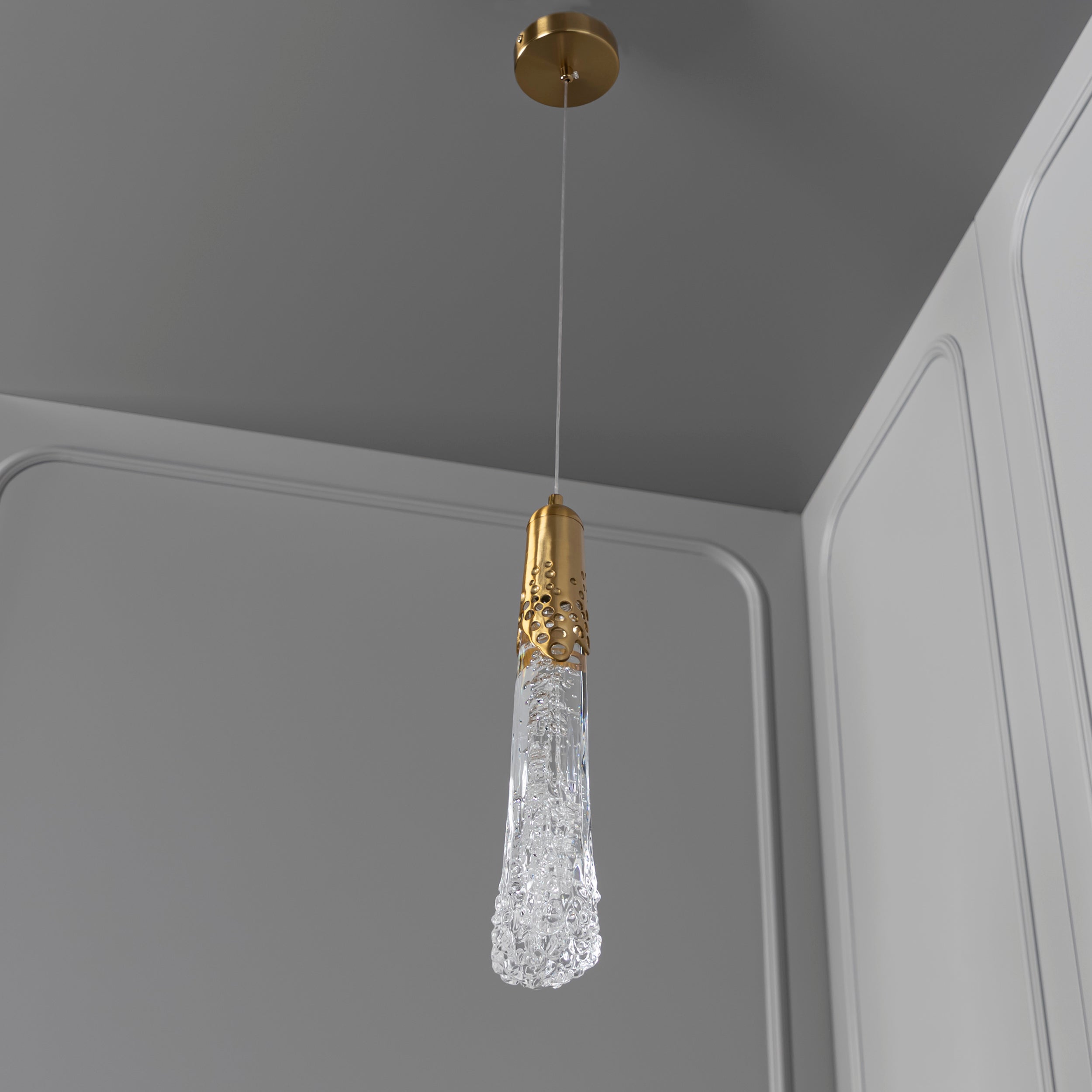 Nairobi Single Crystal Antique Pendant Light Chandelier 40 Cm - Heka Lighting & Trading Limited