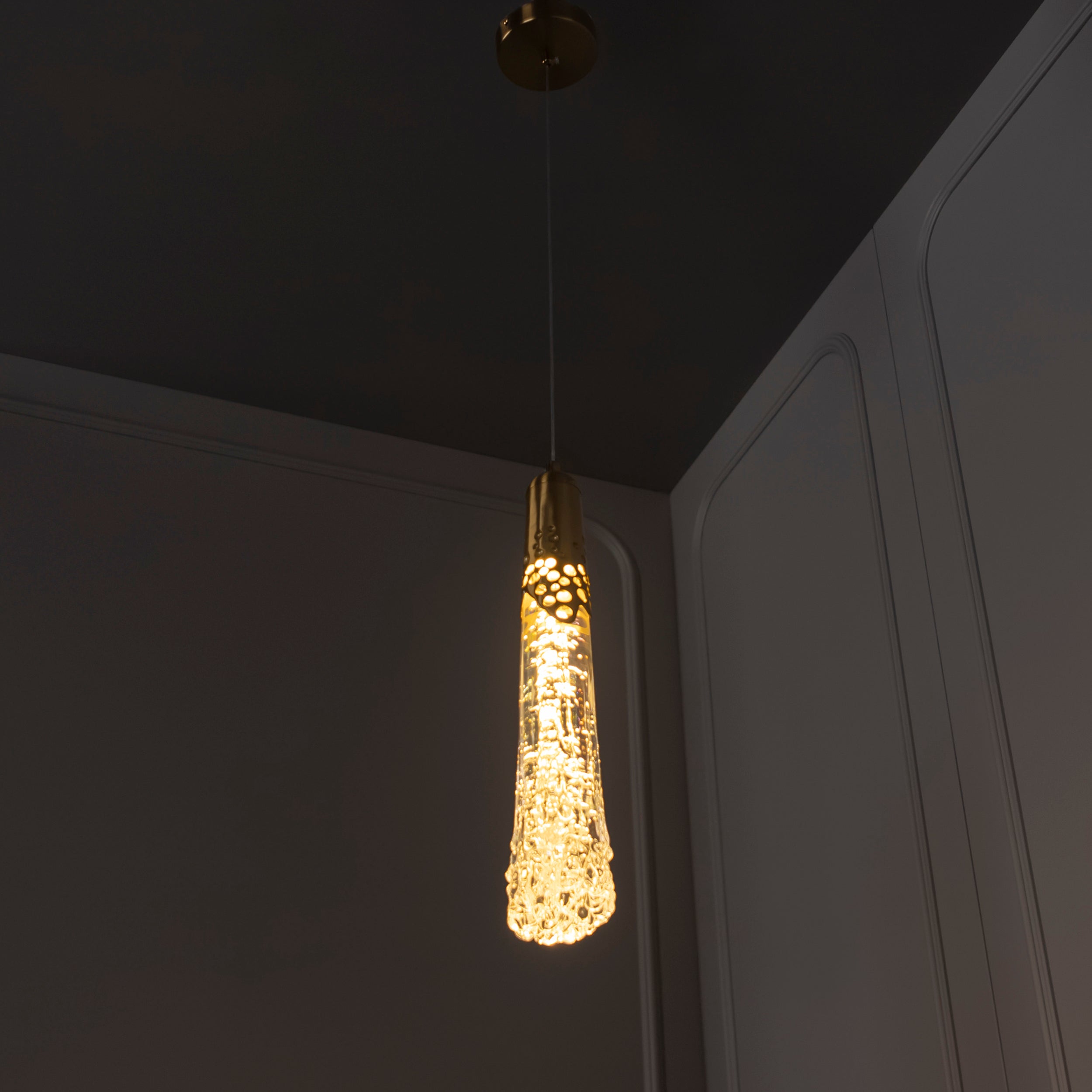 Nairobi Single Crystal Antique Pendant Light Chandelier 40 Cm - Heka Lighting & Trading Limited