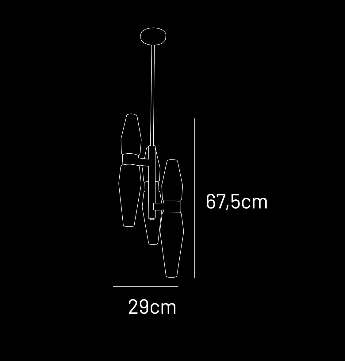 Omega 6's Transparent Glass Antique Led Pendant Light Chandelier - Heka Lighting & Trading Limited