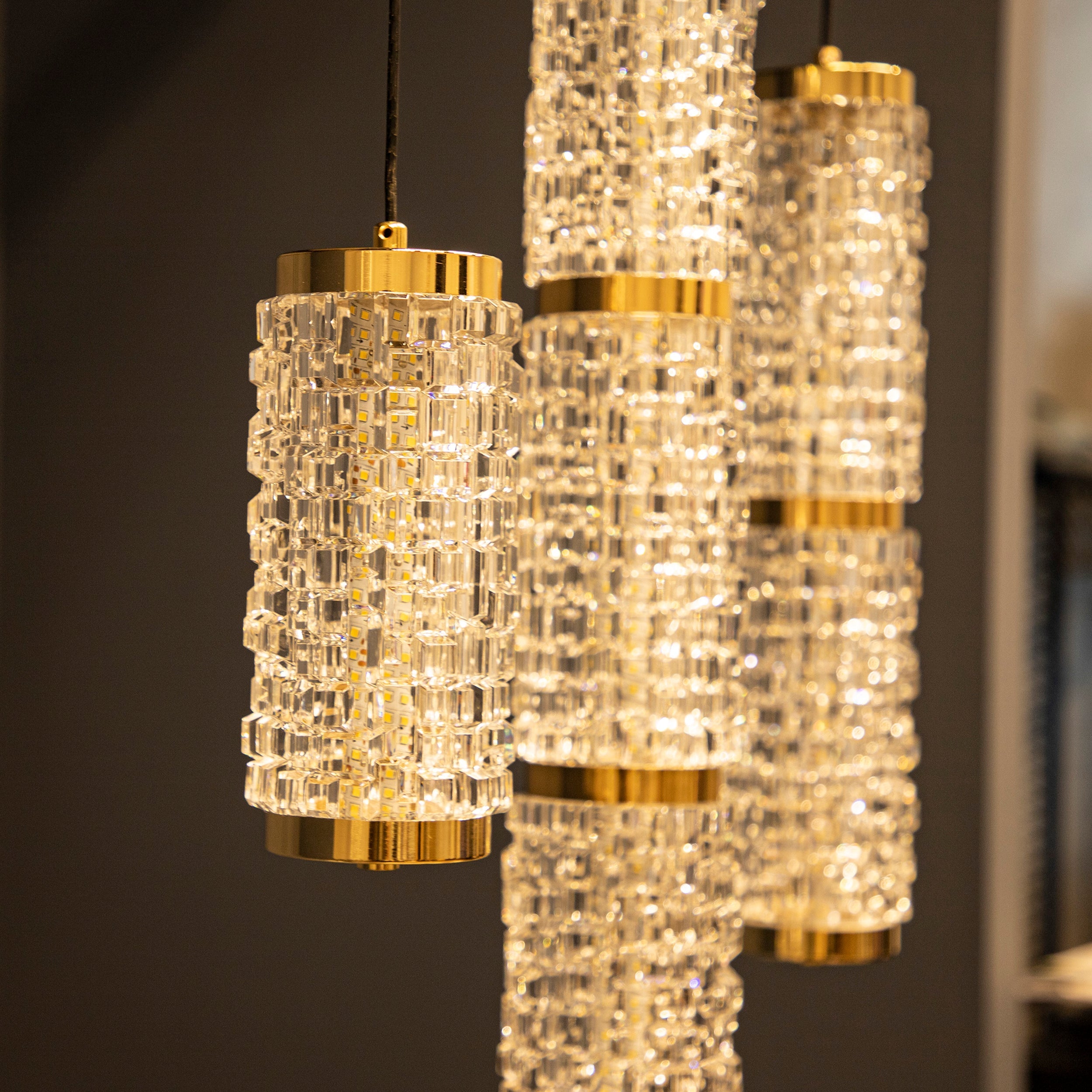 Dubbo Triple Glass Gold Led Pendant Light Chandelier - Heka Lighting & Trading Limited