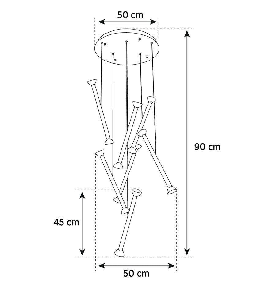Mergen 7-Piece Antique Pendant Light Chandelier - Heka Lighting & Trading Limited