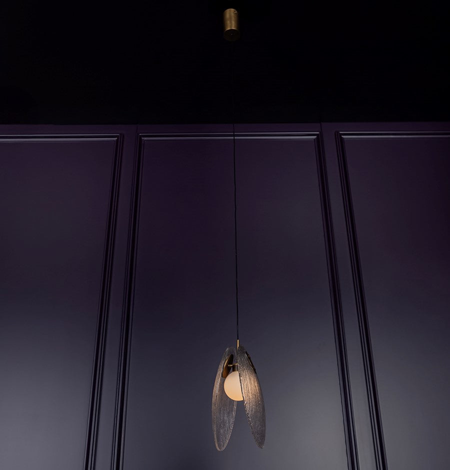 Gana Two White Frosted Glass Antique Pendant Light 32 Cm - Heka Lighting & Trading Limited