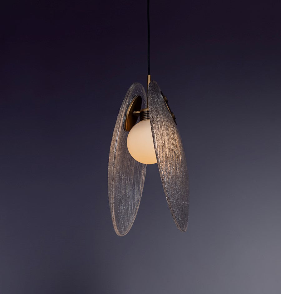 Gana Two White Frosted Glass Antique Pendant Light 32 Cm - Heka Lighting & Trading Limited