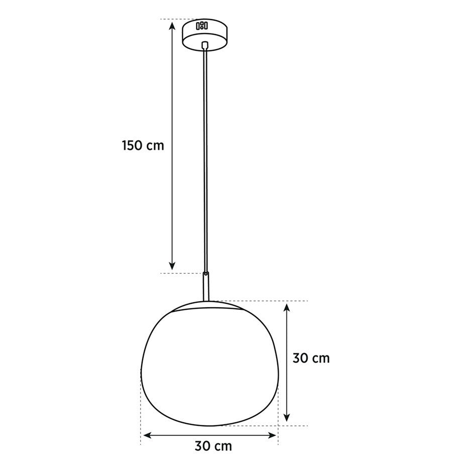 Vienna Meteorite Smoked Antique Glass Led Pendant Light Chandelier 30 Cm - Heka Lighting & Trading Limited