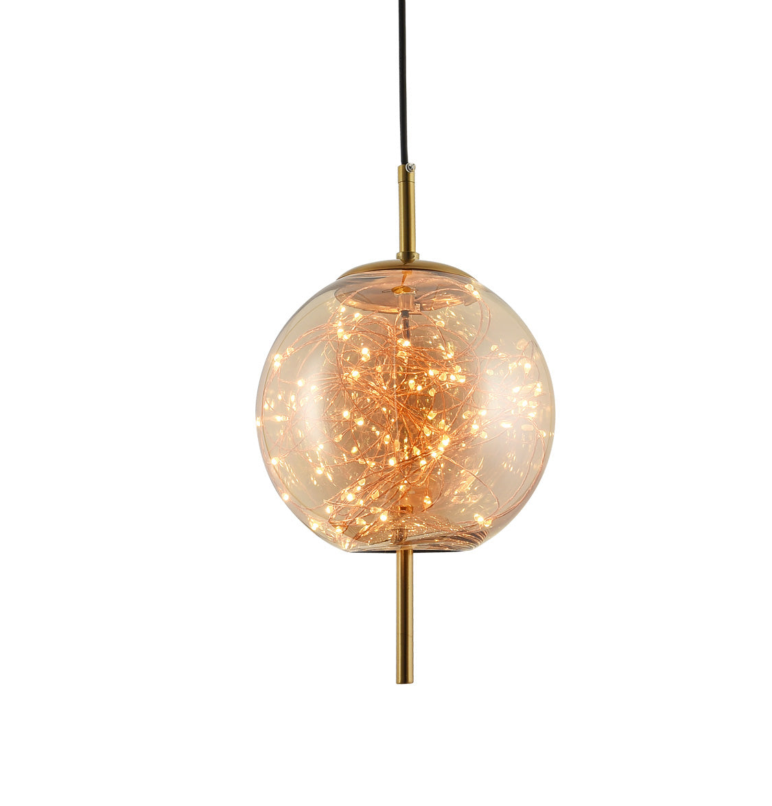 Viyana Antique Honey Glass Pendant Light Chandelier 20 Cm | Modern Decorative Lighting For Homes & Hotels - Heka Lighting & Trading Limited