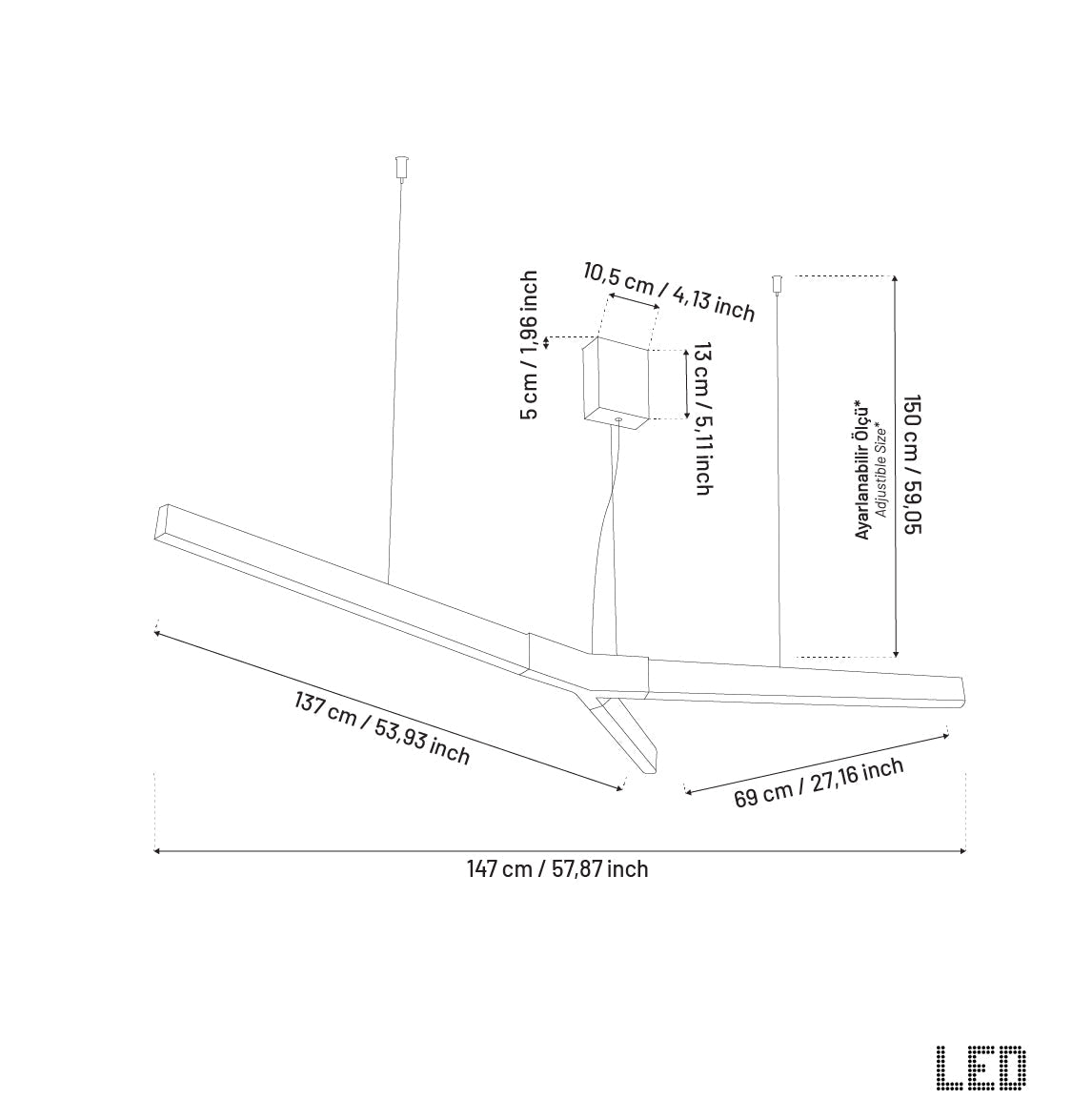 Tugela Three Sleeve Dark Antique Pendant Light Chandelier 68 Cm | Modern Decorative Lighting For Homes & Hotels - Heka Lighting & Trading Limited