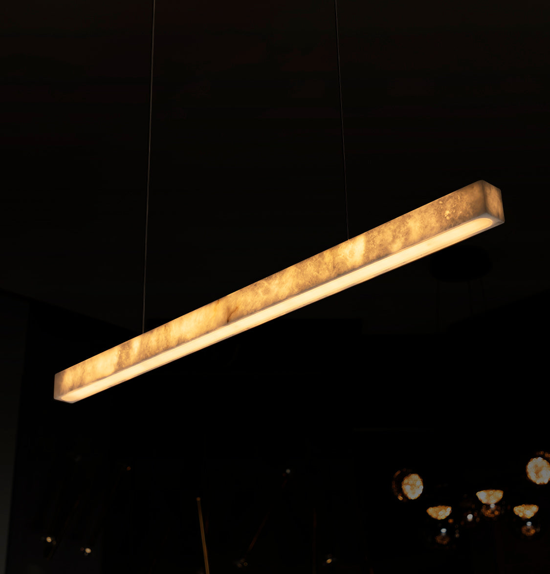 Tetus Single Marble Pendant Light Chandelier 120 Cm - Heka Lighting & Trading Limited