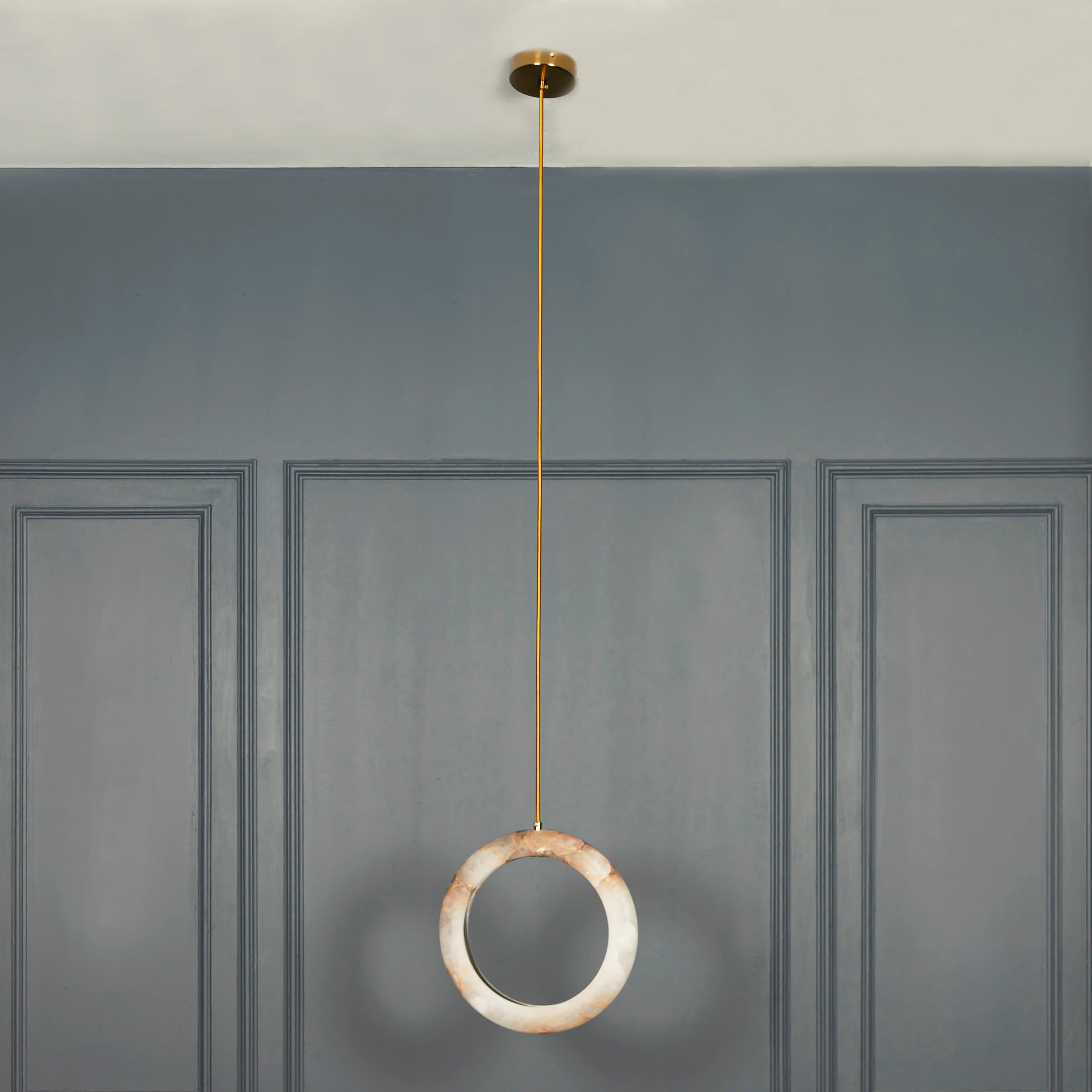 Gamba Antique White Marble Led Pendant Light Chandelier 30 Cm - Heka Lighting & Trading Limited