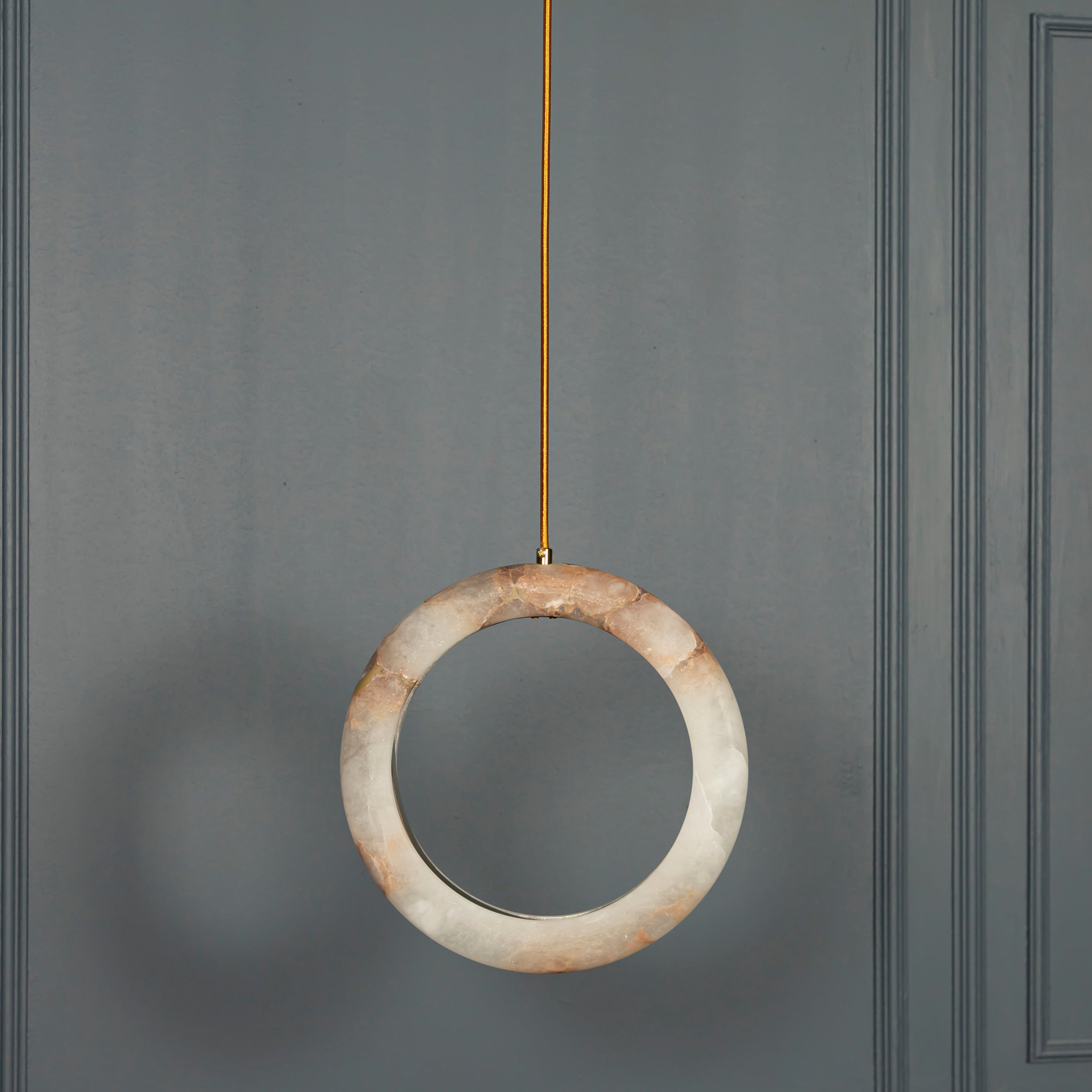 Gamba Antique White Marble Led Pendant Light Chandelier 30 Cm - Heka Lighting & Trading Limited