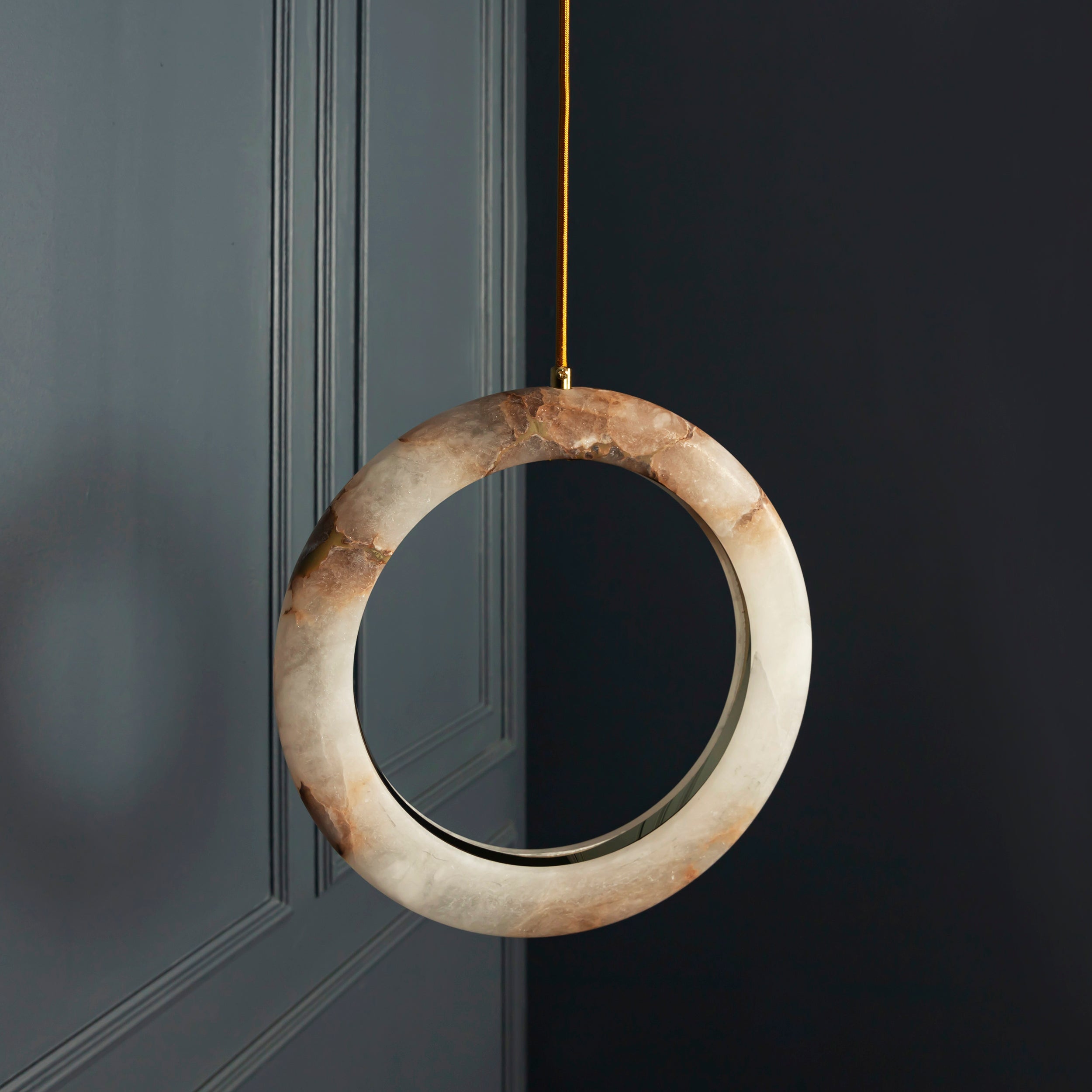 Gamba Antique White Marble Led Pendant Light Chandelier 30 Cm - Heka Lighting & Trading Limited