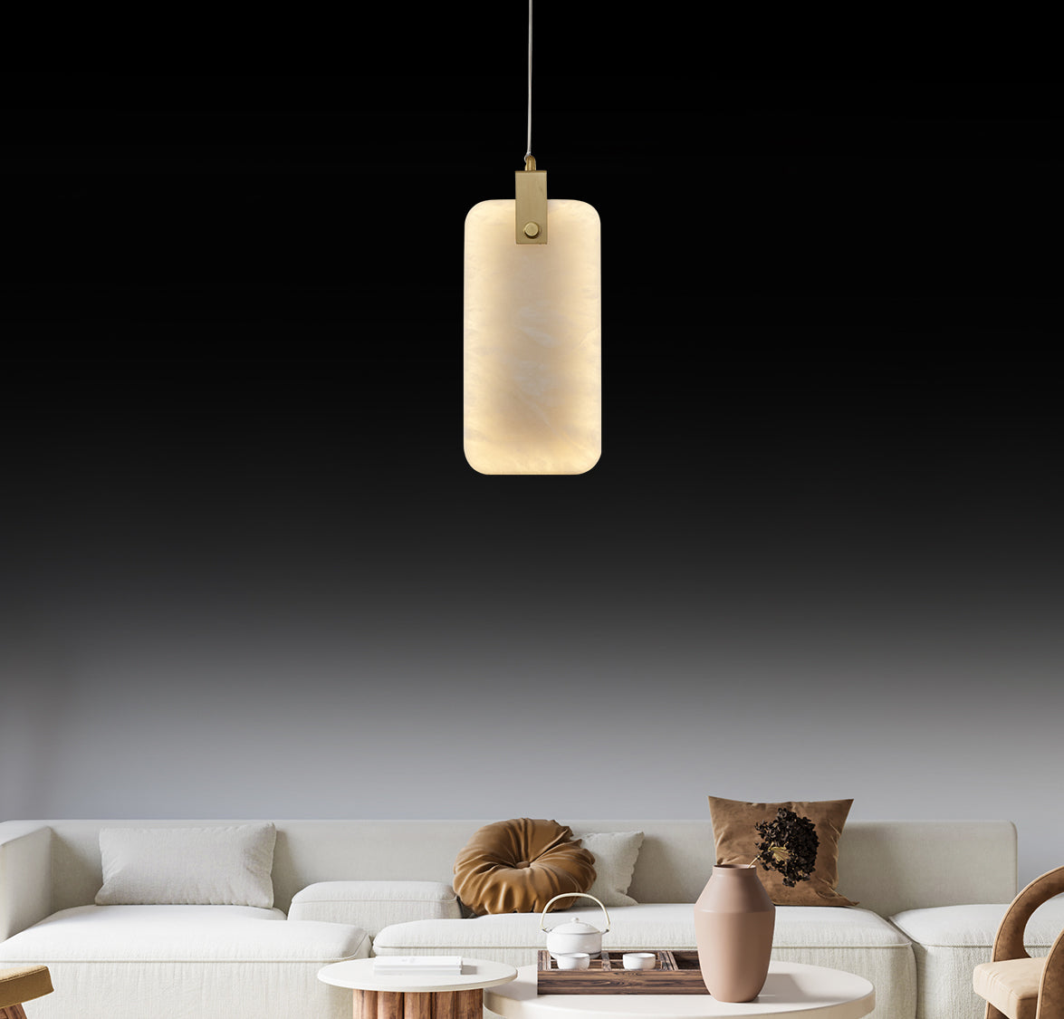 Gama White Marble Antique Pendant Light Chandelier 15X30 Cm - Heka Lighting & Trading Limited