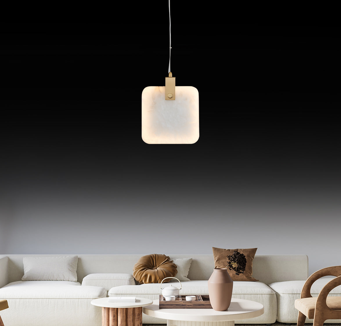 Gama White Marble Antique Pendant Light Chandelier 20X20 Cm - Heka Lighting & Trading Limited