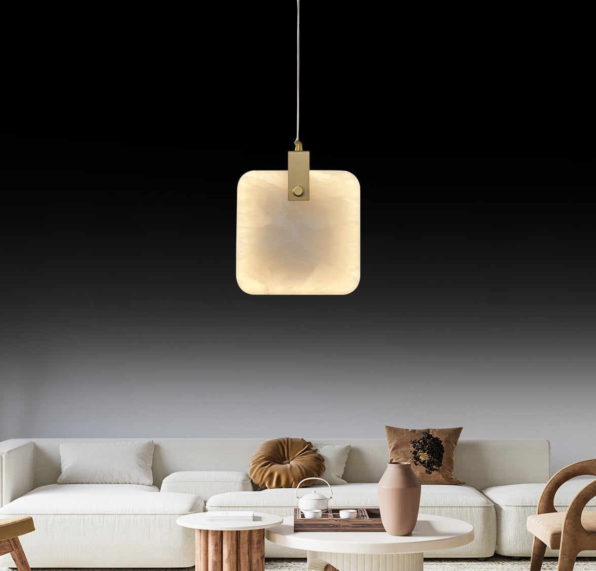 Gama White Marble Antique Pendant Light Chandelier 30X30 Cm - Heka Lighting & Trading Limited