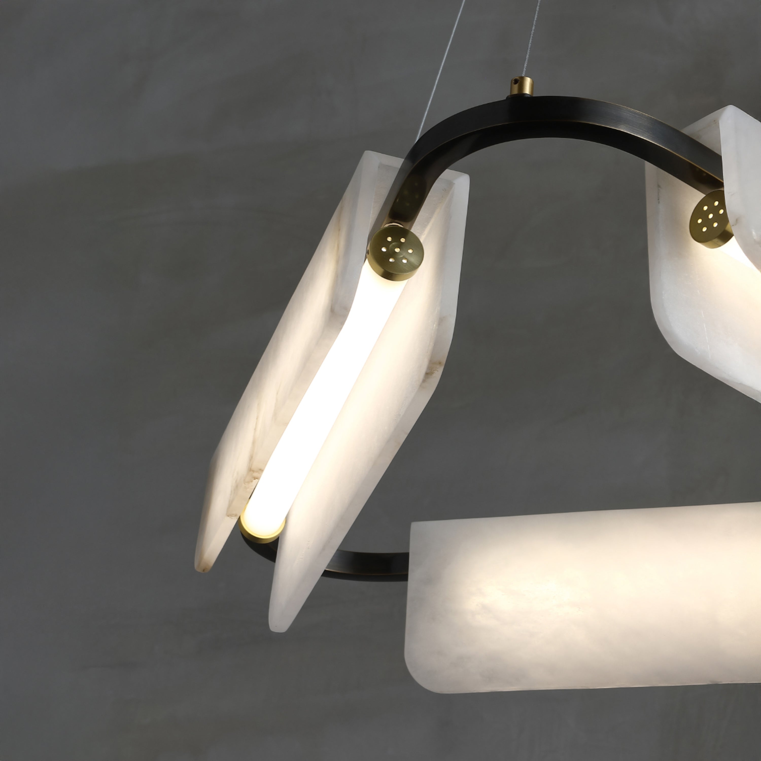 Orkos 3-Piece Marble Pendant Light Chandelier 60 Cm - Heka Lighting & Trading Limited