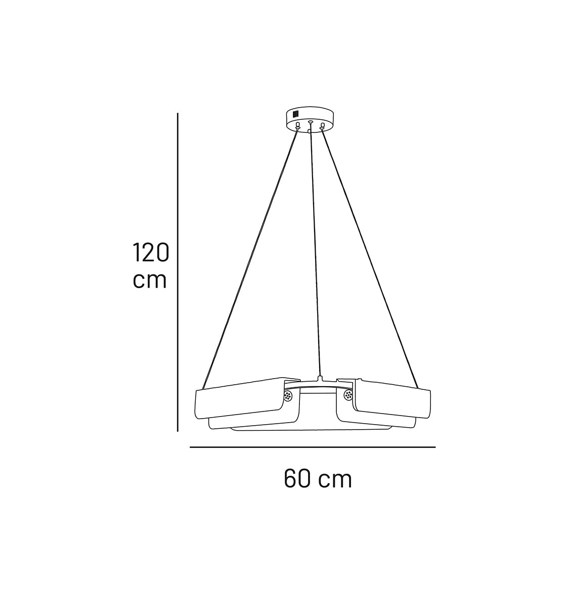 Orkos 3-Piece Marble Pendant Light Chandelier 60 Cm - Heka Lighting & Trading Limited
