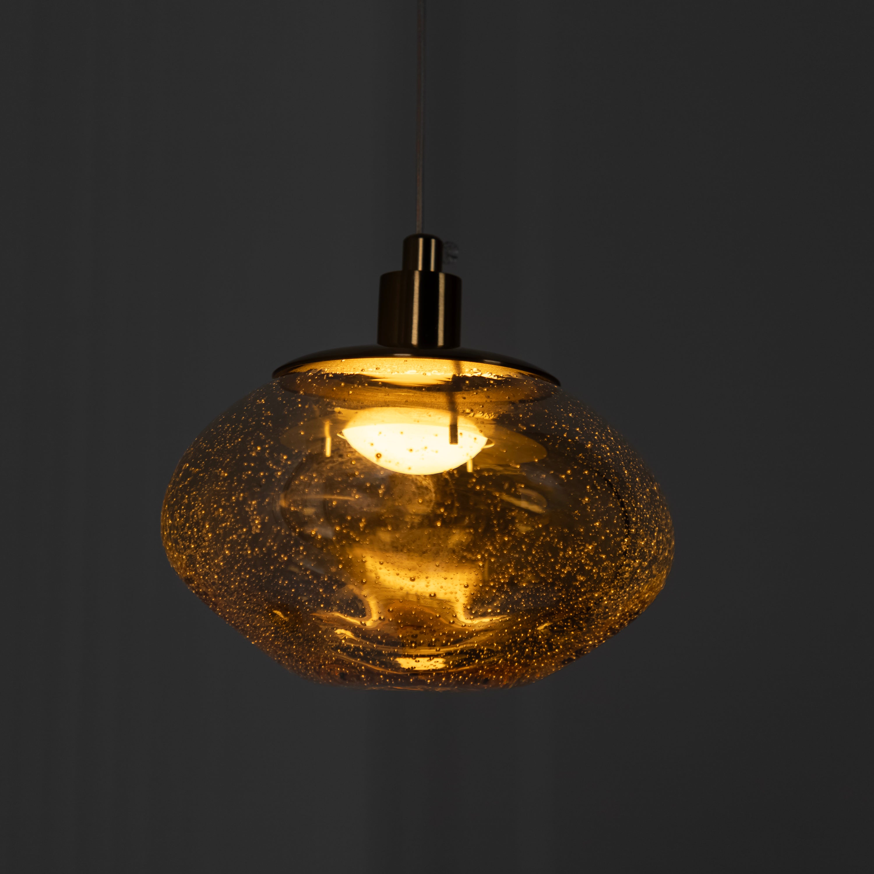 Odense Bubbly Flat Honey Glass Antique Pendant Light Chandelier - Heka Lighting & Trading Limited