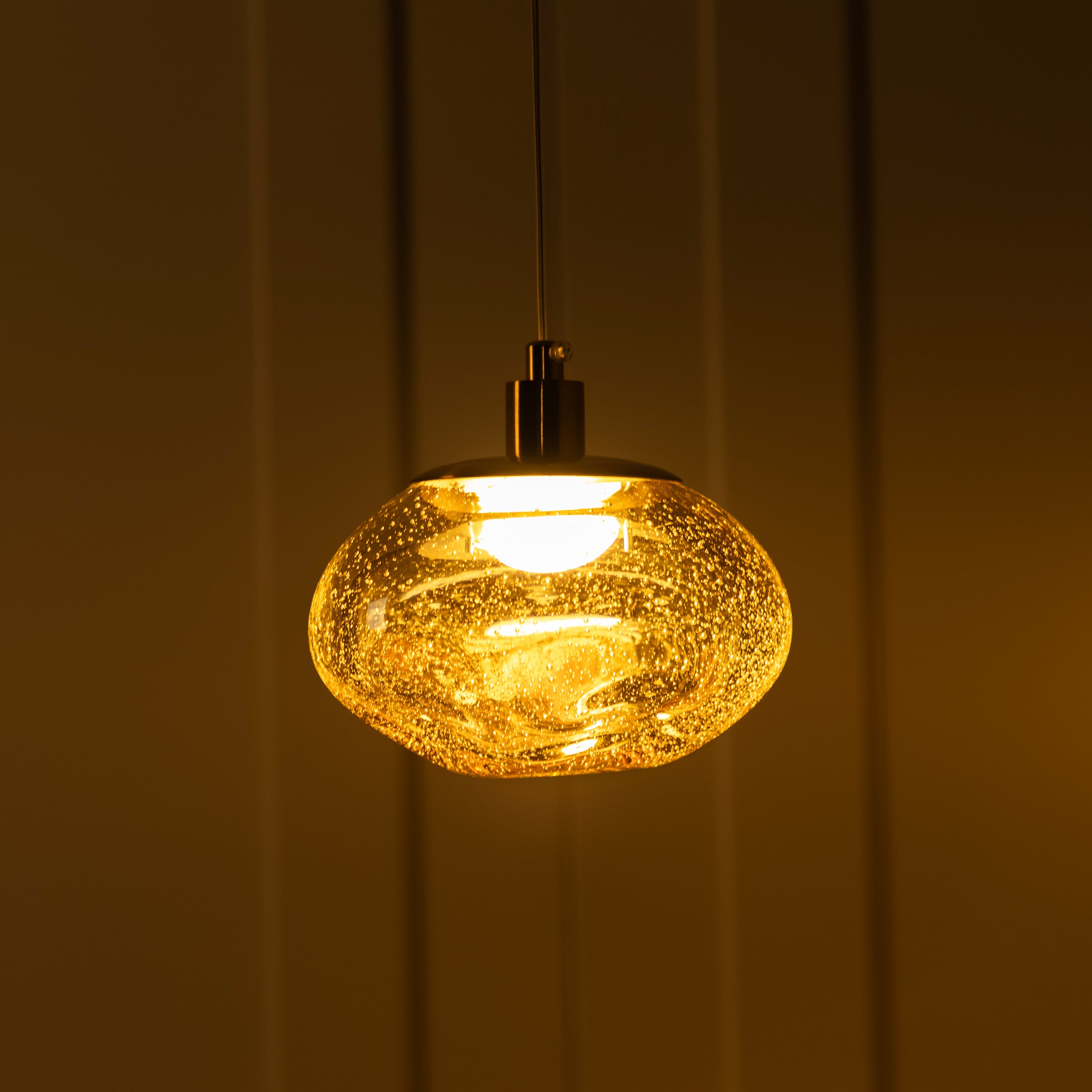 Odense Bubbly Flat Honey Glass Antique Pendant Light Chandelier - Heka Lighting & Trading Limited