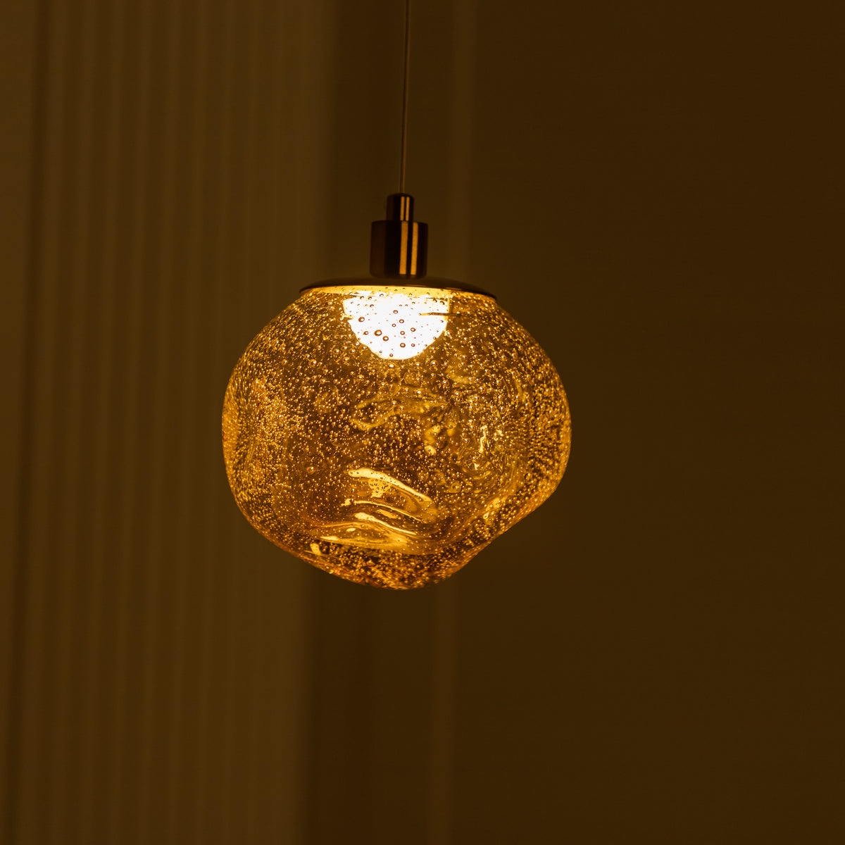 Kopenhag Bubbly Honey Glass Antique Pendant Light