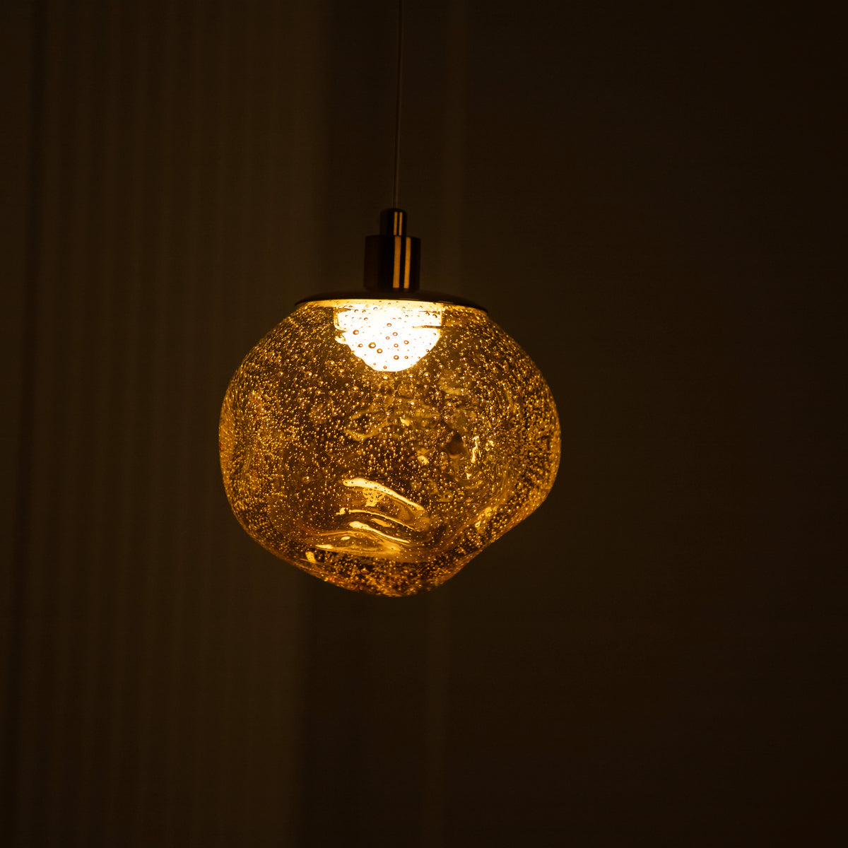 Kopenhag Bubbly Honey Glass Antique Pendant Light