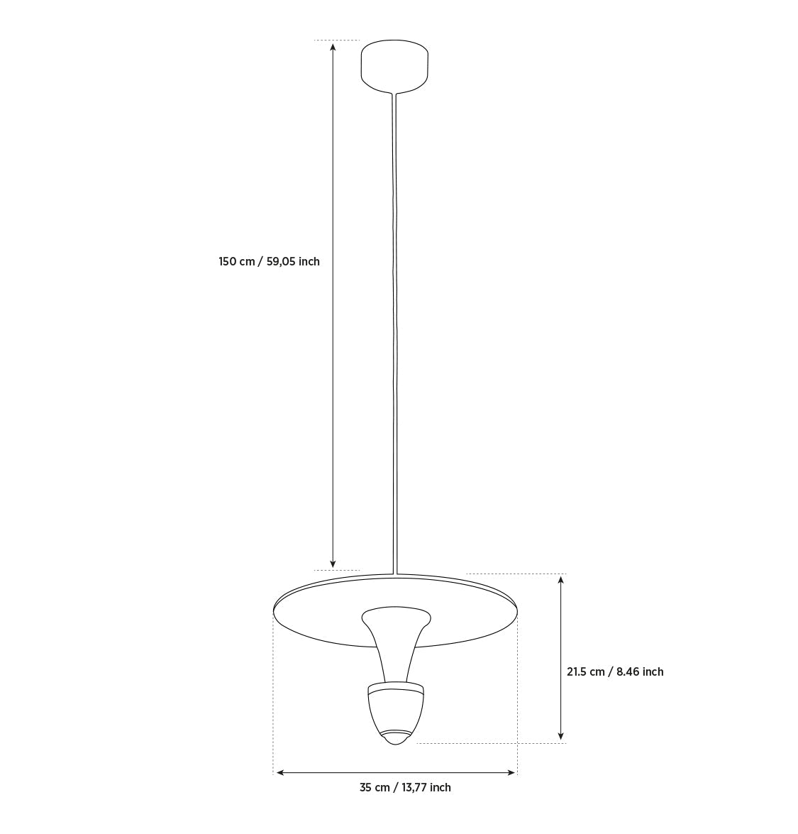 Ulgen Single Platinum Transparent Glass Led Pendant Light Chandelier 35 Cm - Heka Lighting & Trading Limited
