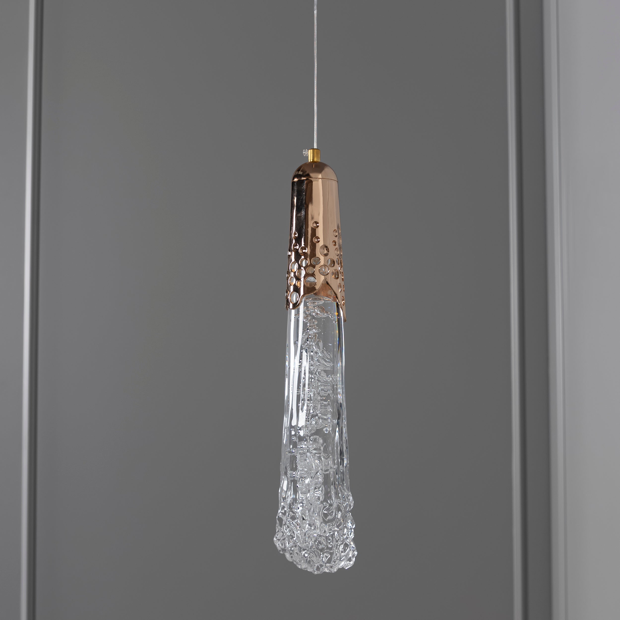 Nairobi Single Crystal Gold Pendant Light Chandelier 40 Cm - Heka Lighting & Trading Limited