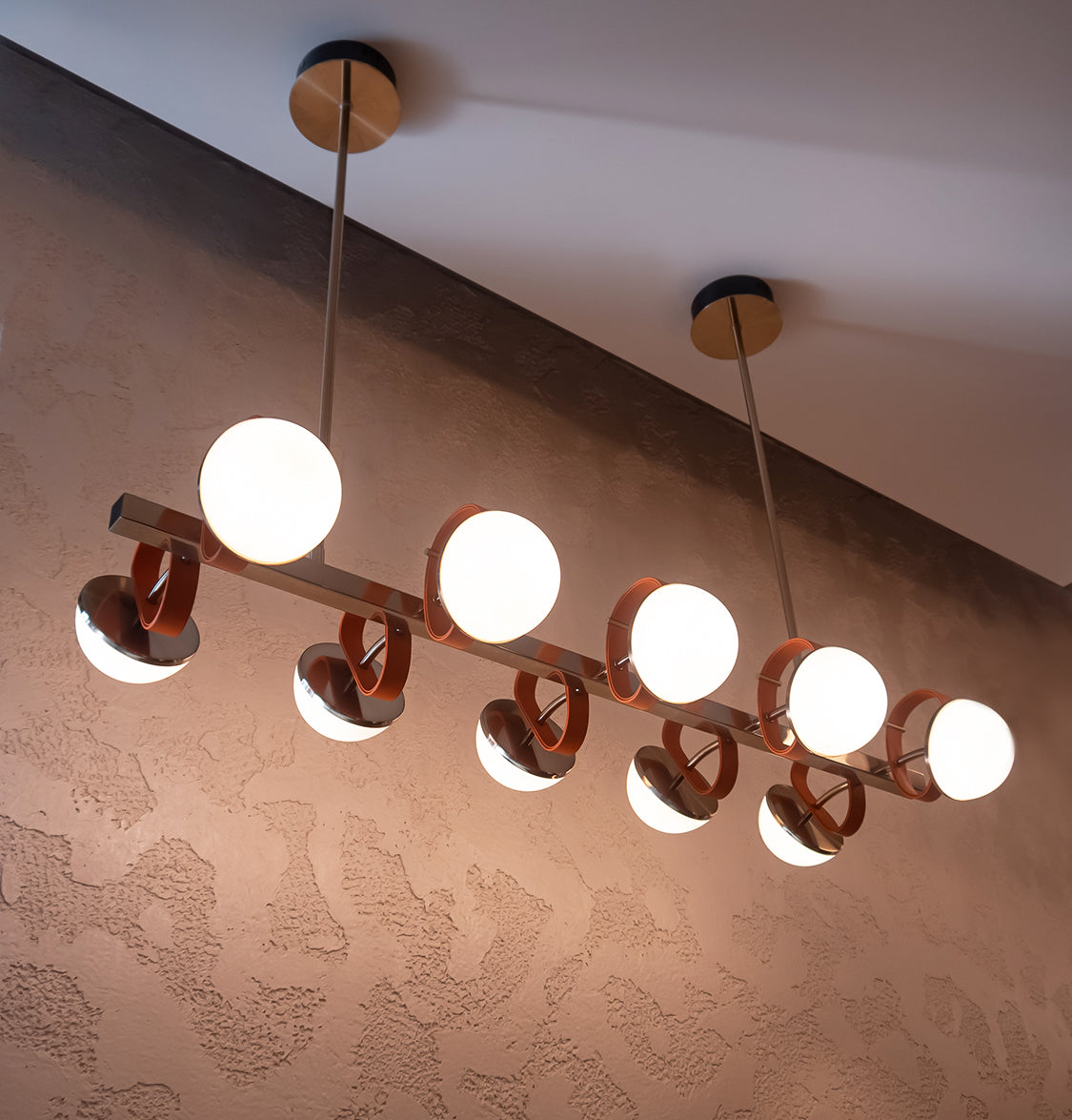 Nepal Platin On Soft Glass Dining Table Chandelier 120 Cm - Heka Lighting & Trading Limited