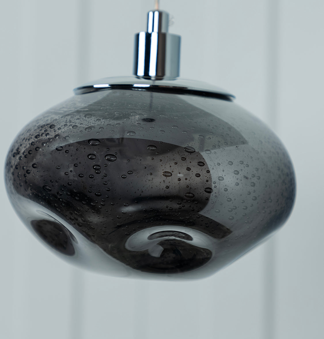 Odense Bubble Flat Smoked Glass Chrome Chandelier - Heka Lighting & Trading Limited