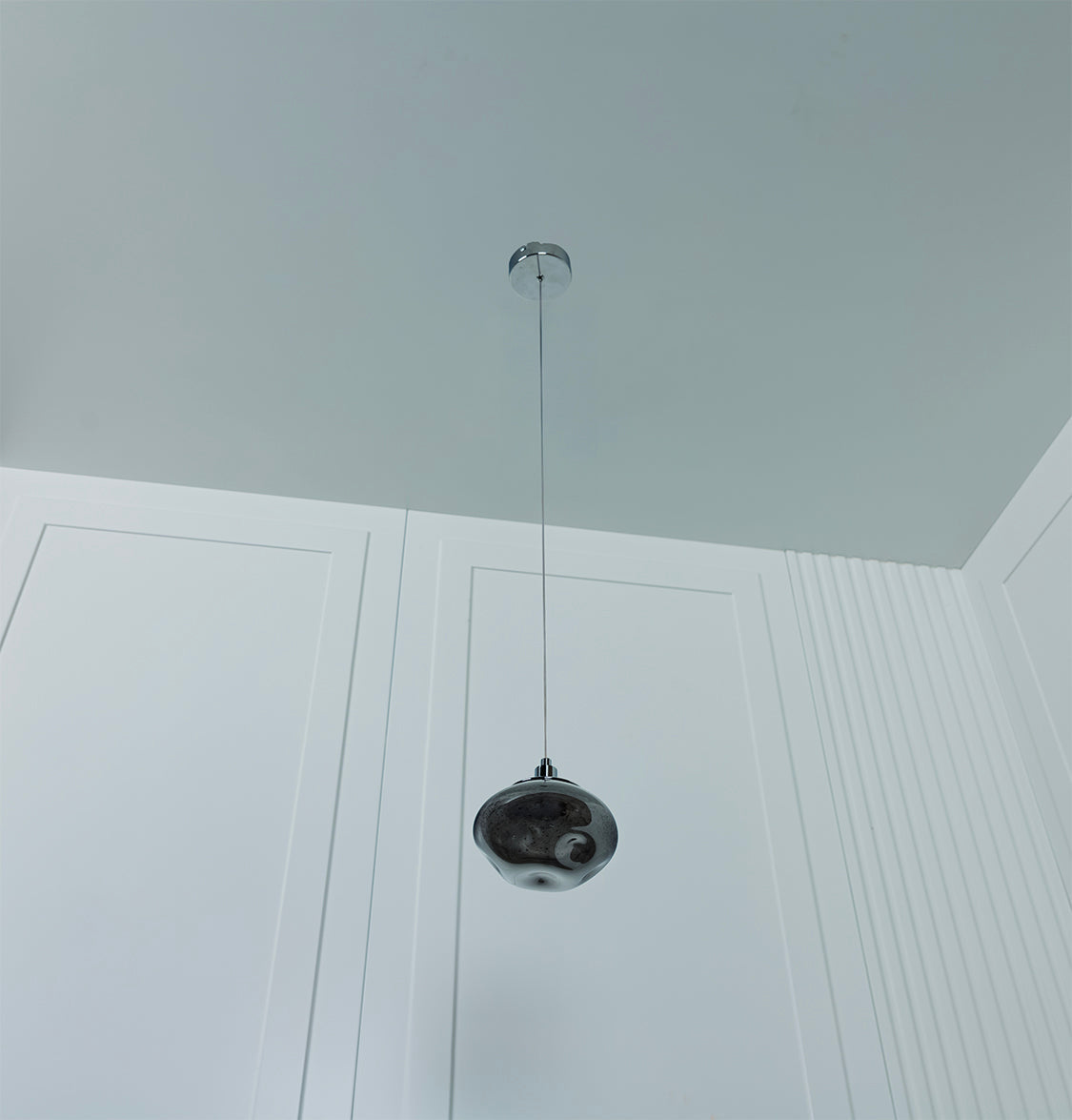 Odense Bubble Flat Smoked Glass Chrome Chandelier - Heka Lighting & Trading Limited