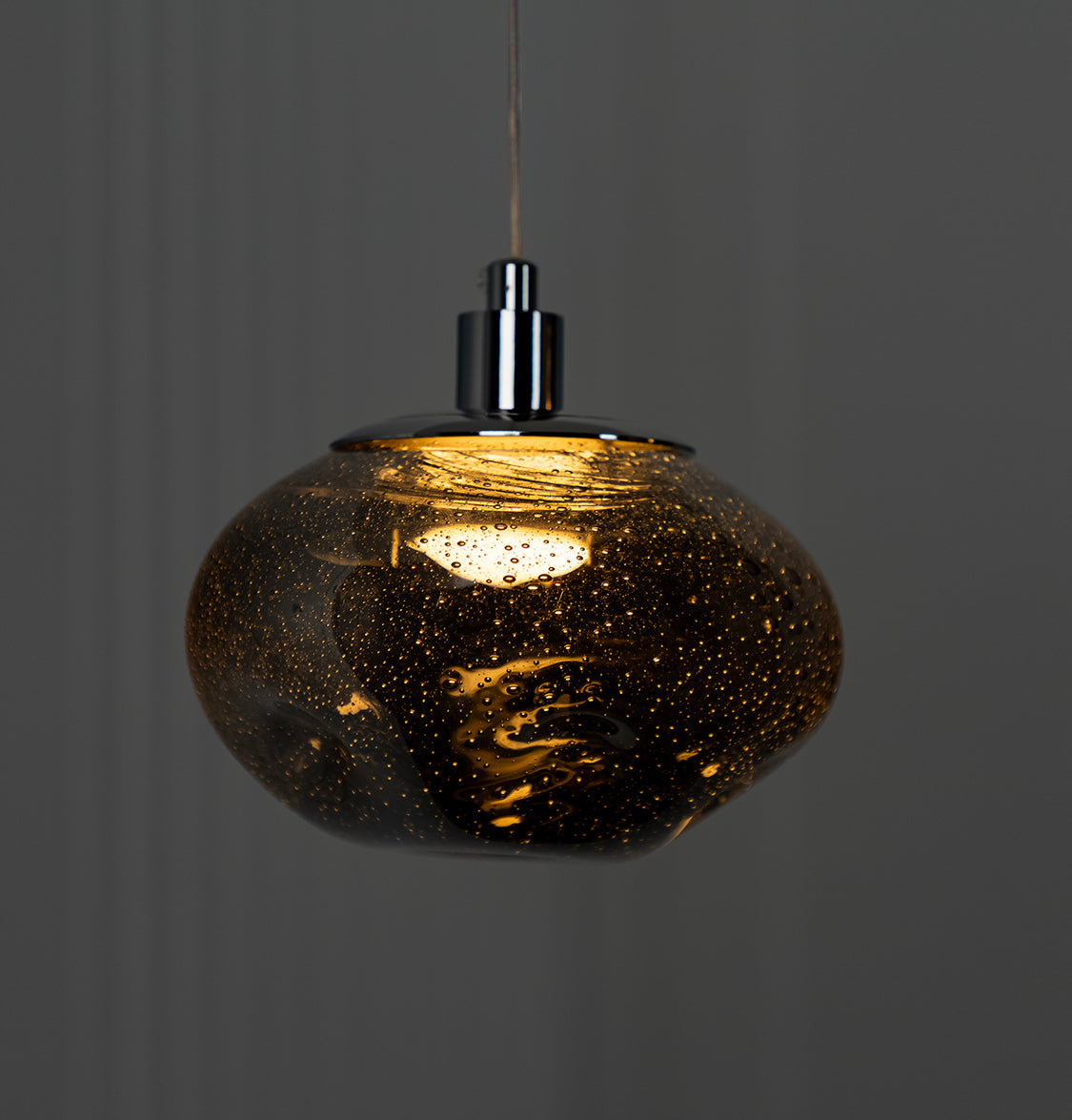 Odense Bubble Flat Smoked Glass Chrome Chandelier - Heka Lighting & Trading Limited