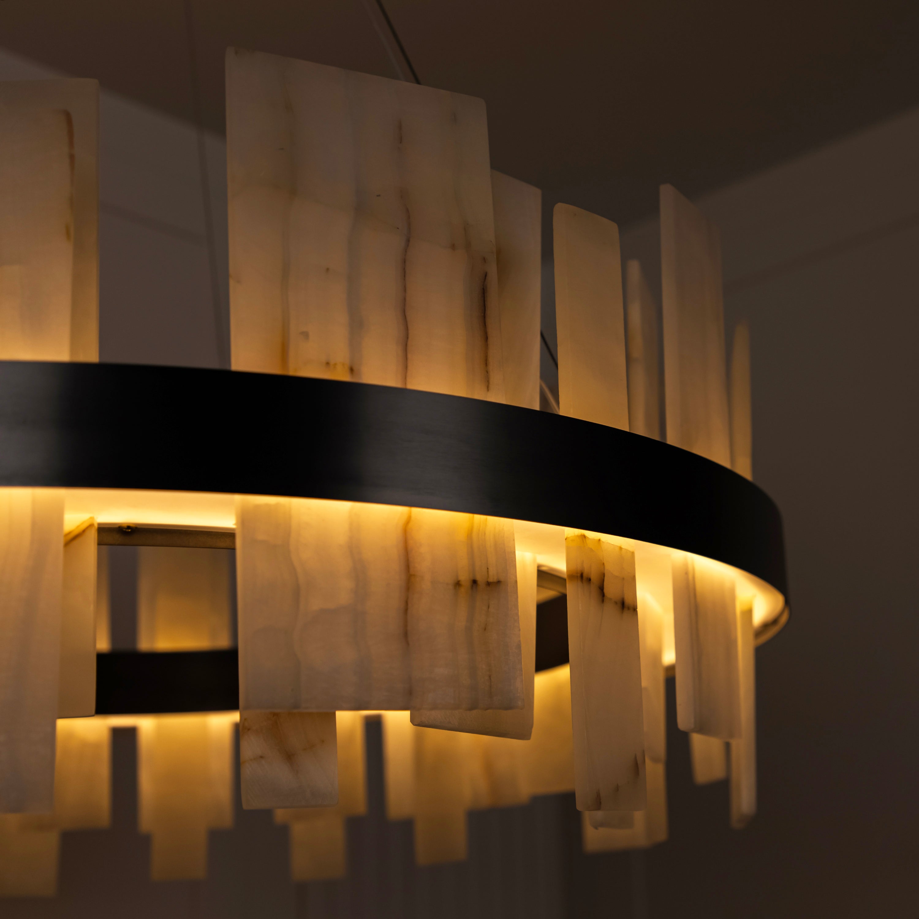 Ekho Marble Platinum Pendant Light Chandelier 80 Cm - Heka Lighting & Trading Limited