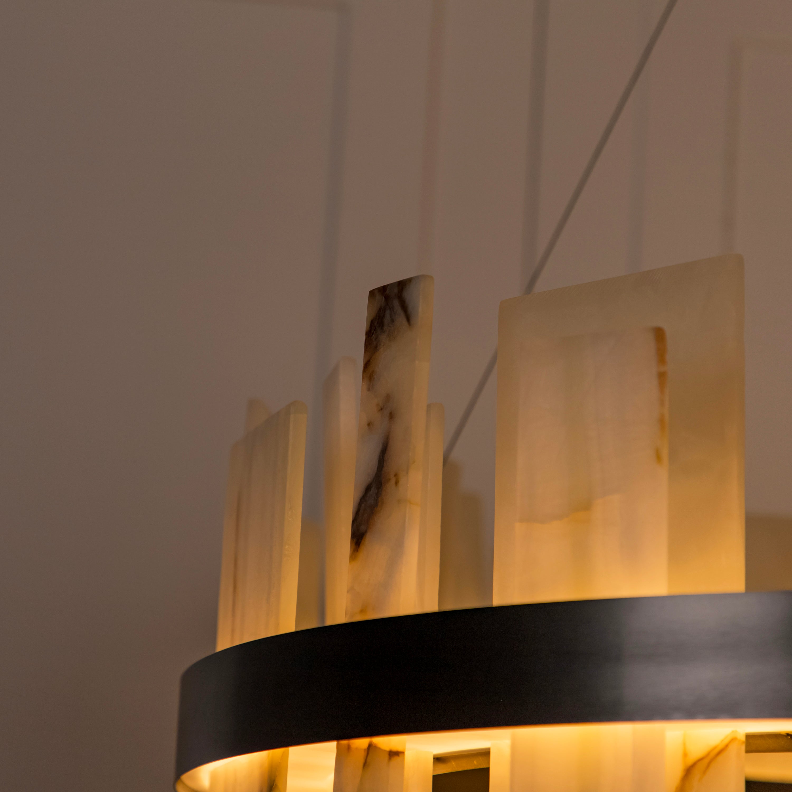 Ekho Marble Platinum Pendant Light Chandelier 80 Cm - Heka Lighting & Trading Limited