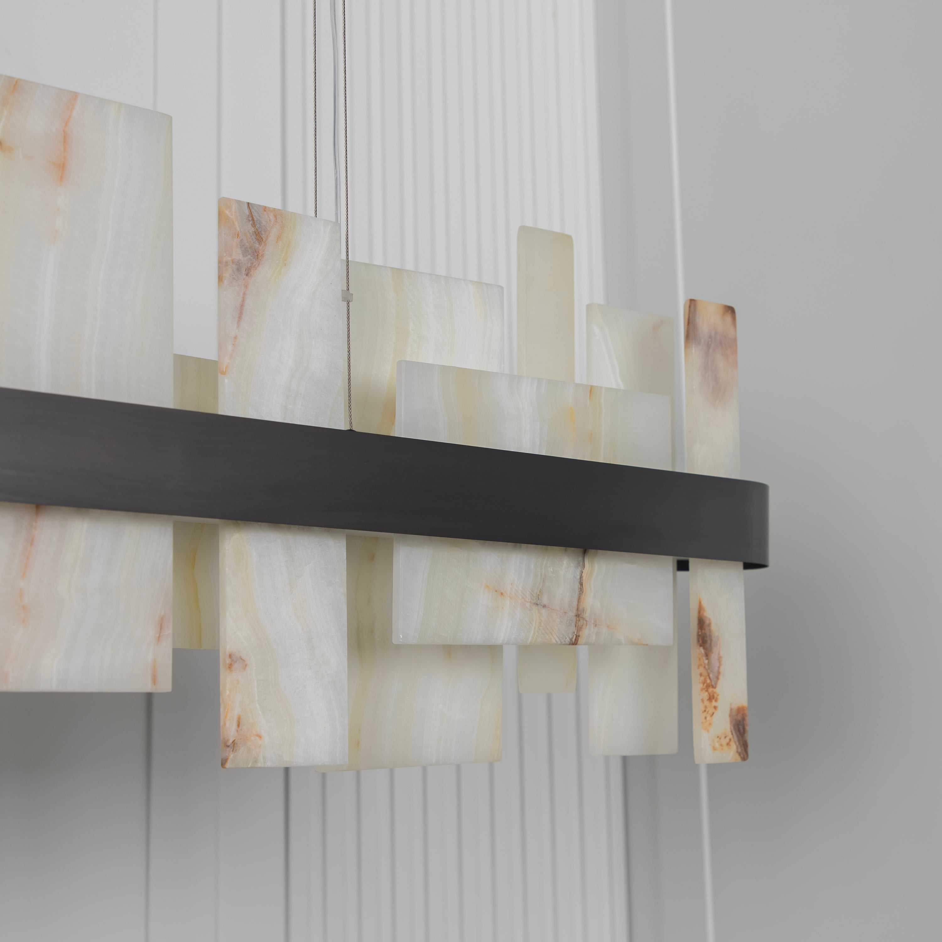 Ekho Marble Platinum Dining Table Pendant Light Chandelier 120 Cm | Modern Decorative Lighting For Homes & Hotels - Heka Lighting & Trading Limited