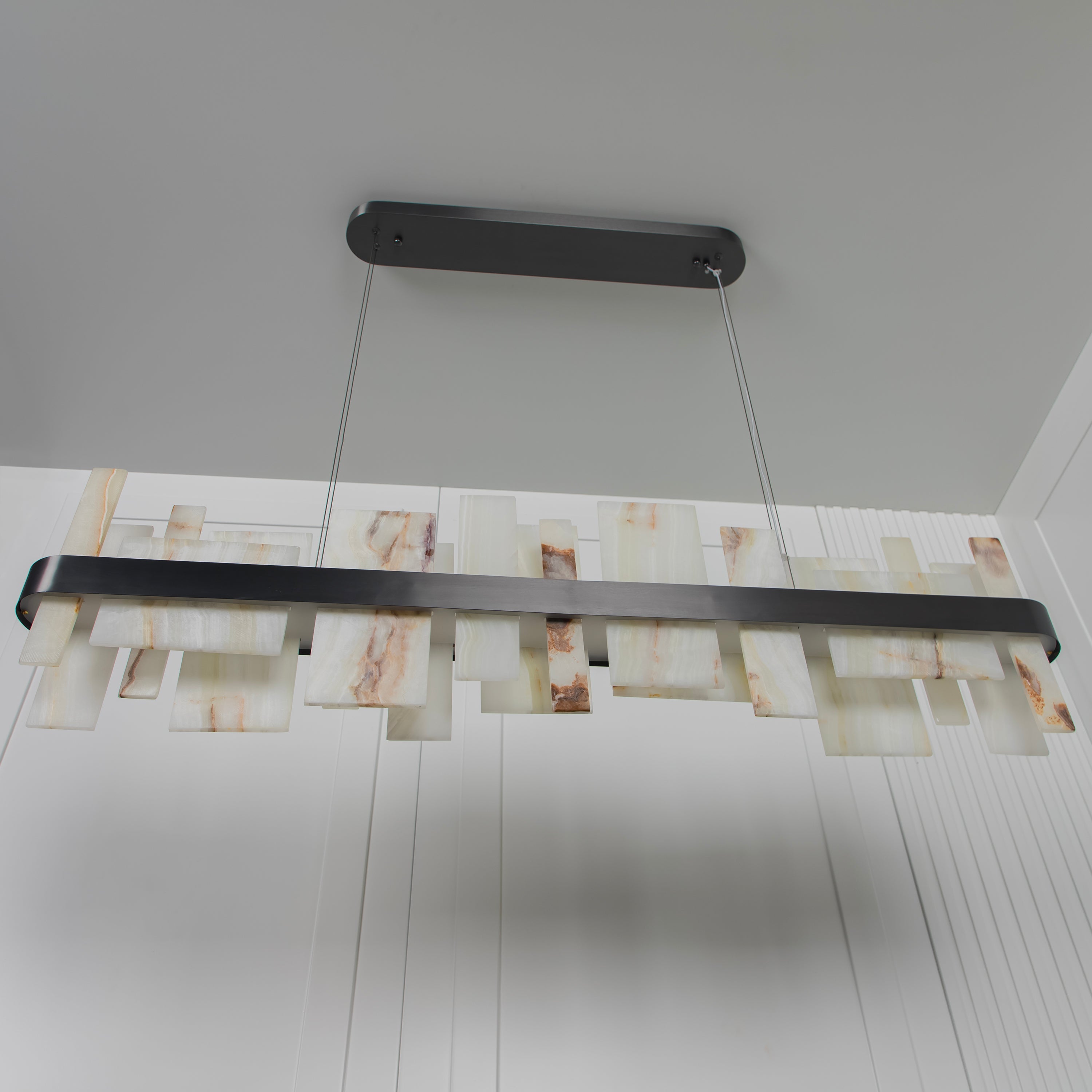 Ekho Marble Platinum Dining Table Pendant Light Chandelier 120 Cm | Modern Decorative Lighting For Homes & Hotels - Heka Lighting & Trading Limited