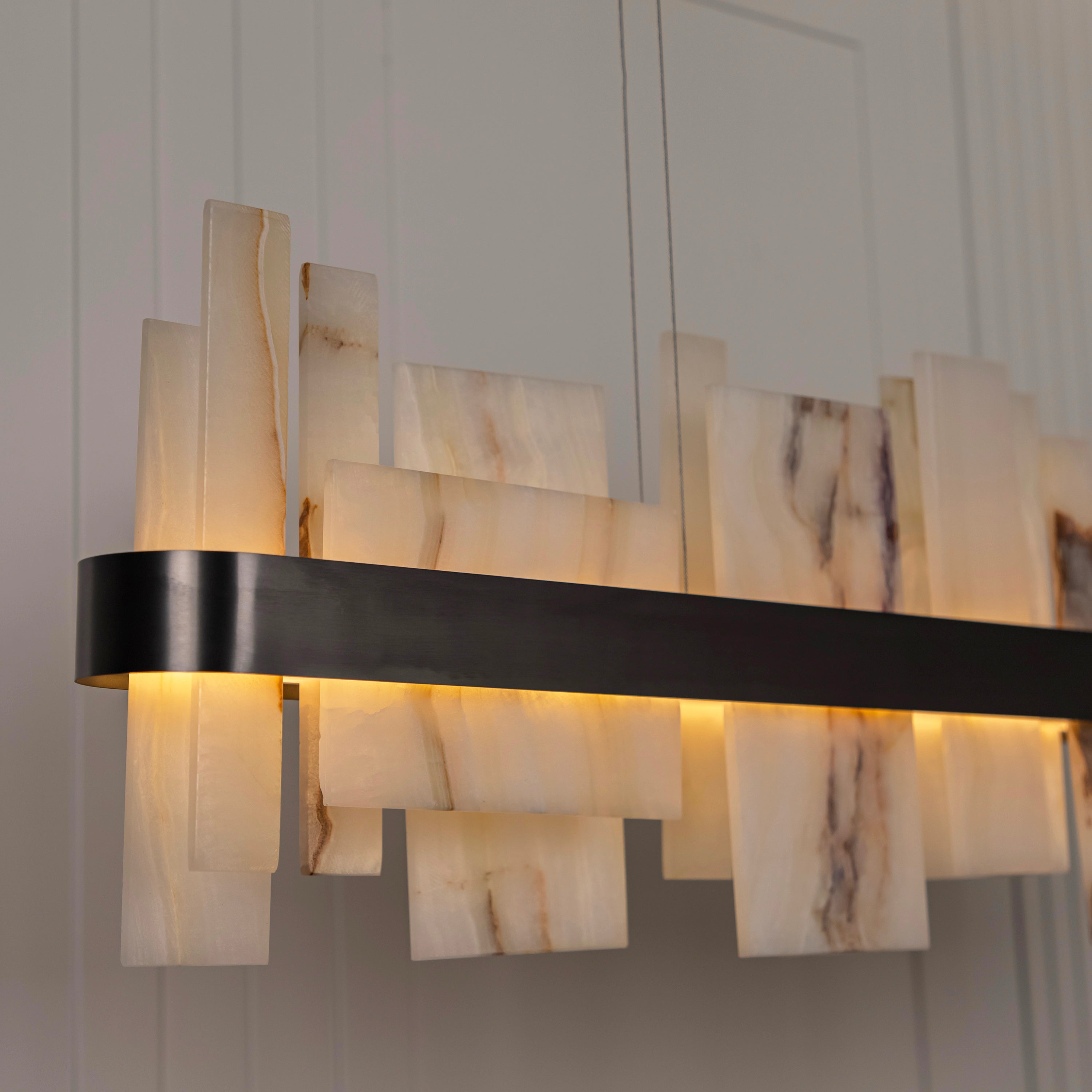 Ekho Marble Platinum Dining Table Pendant Light Chandelier 120 Cm | Modern Decorative Lighting For Homes & Hotels - Heka Lighting & Trading Limited