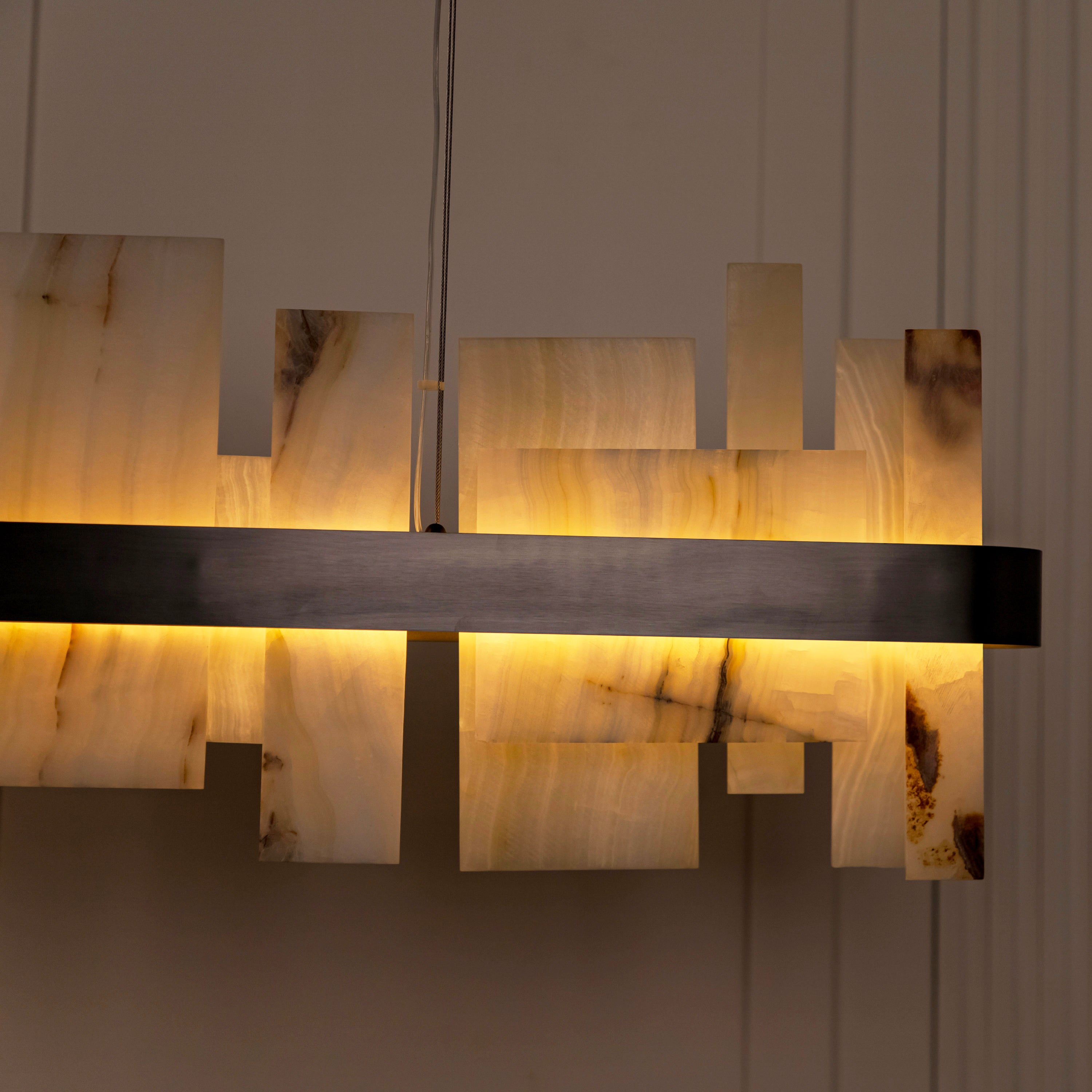 Ekho Marble Platinum Dining Table Pendant Light Chandelier 120 Cm | Modern Decorative Lighting For Homes & Hotels - Heka Lighting & Trading Limited