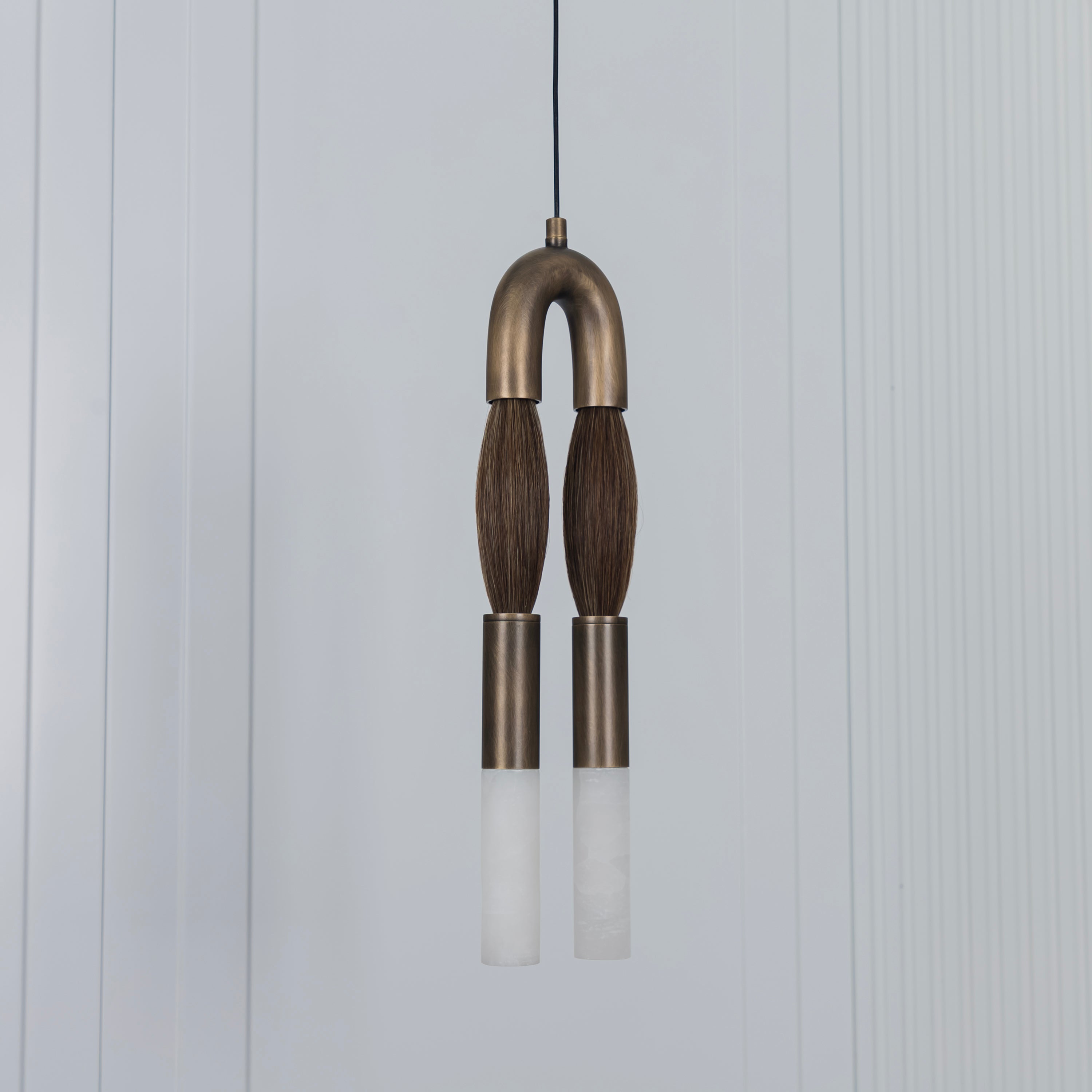 Pony Horse Hair Dark Antique Marble Pendant Light Small Chandelier - Heka Lighting & Trading Limited