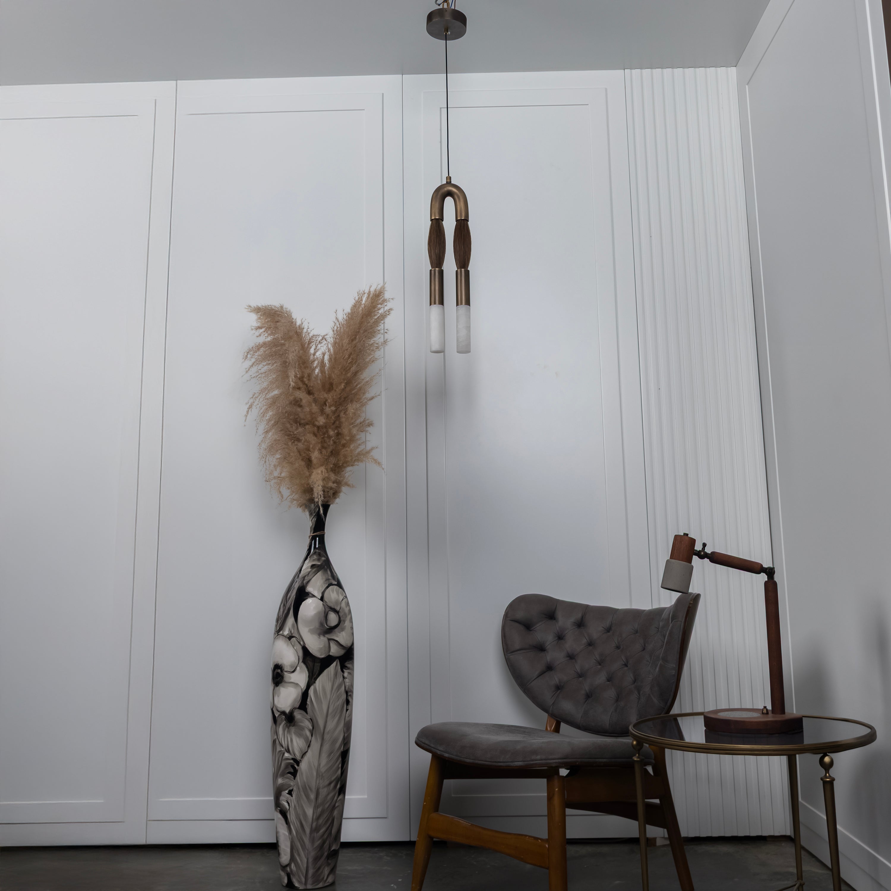 Pony Horse Hair Dark Antique Marble Pendant Light Small Chandelier - Heka Lighting & Trading Limited