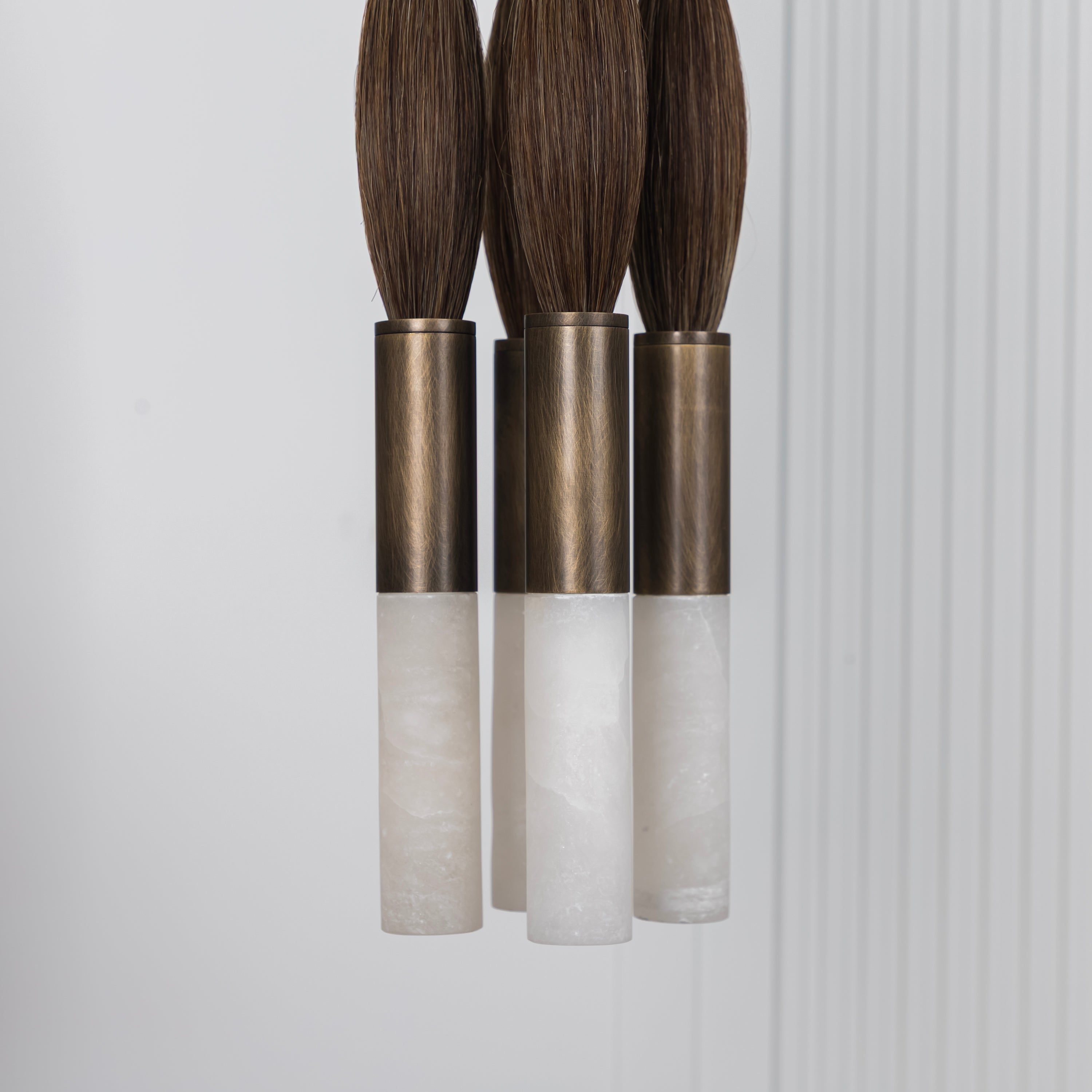 Pony Double Horse Hair Dark Antique Marble Pendant Light Small Chandelier - Heka Lighting & Trading Limited