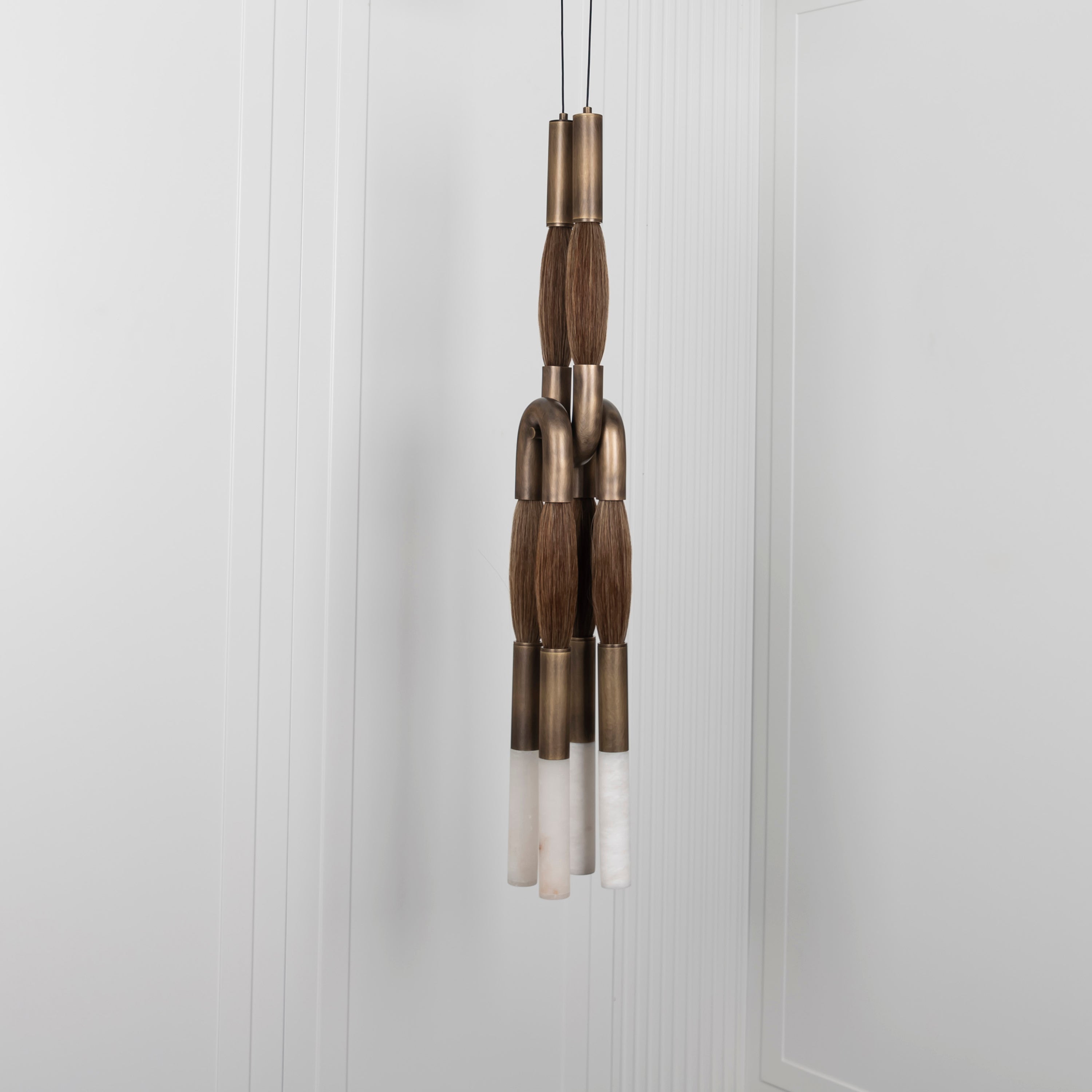 Pony Double Horse Hair Dark Antique Marble Pendant Light Big Chandelier - Heka Lighting & Trading Limited