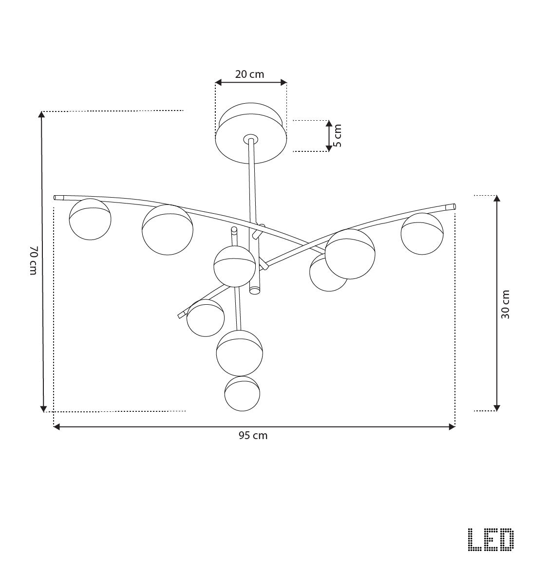 Lima 9's Transparent Acrylic Platin Chandelier - Heka Lighting & Trading Limited
