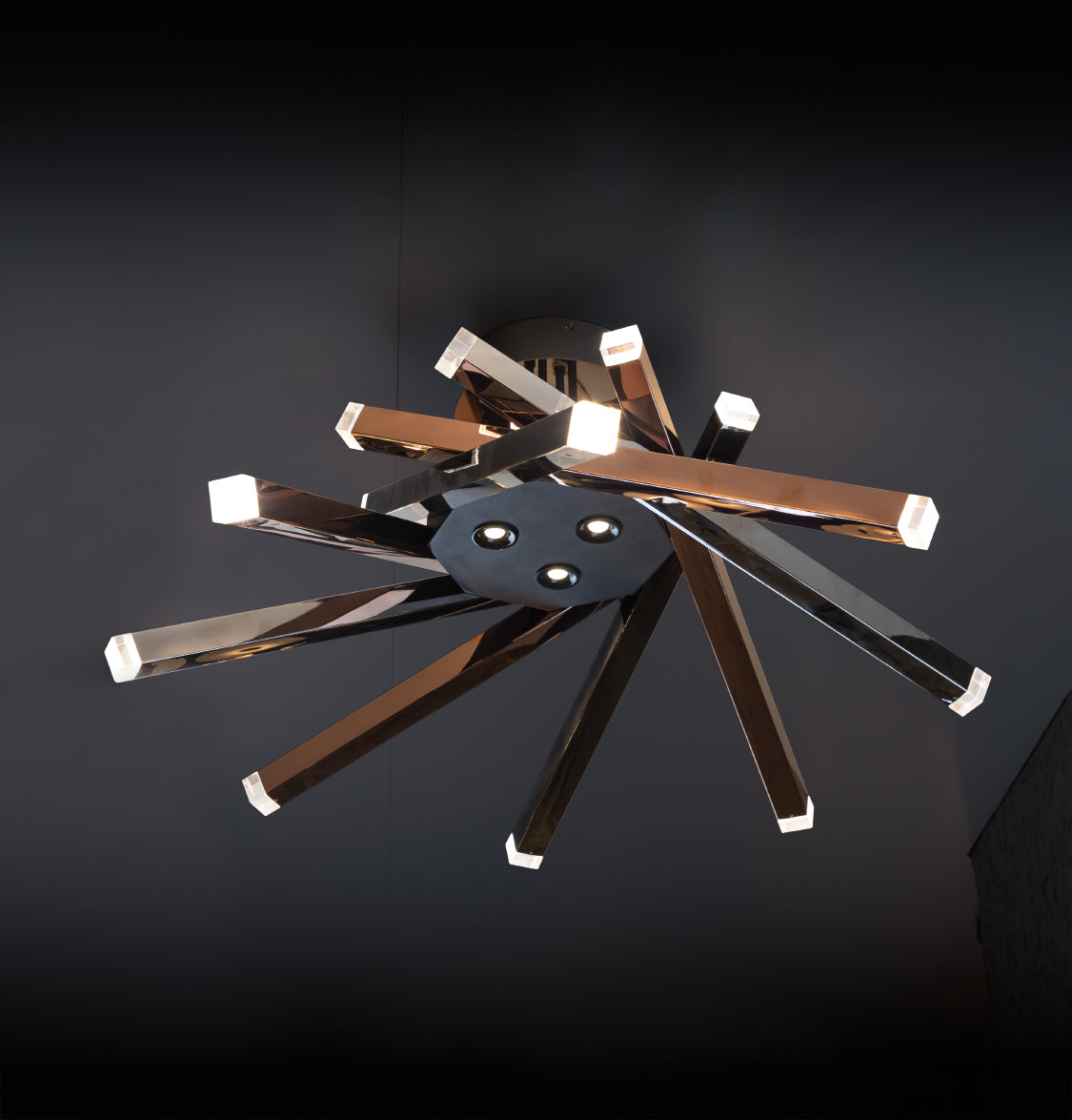 Bişkek Platinum Stainless Acrylic Plafonyer 88 Cm - Heka Lighting & Trading Limited