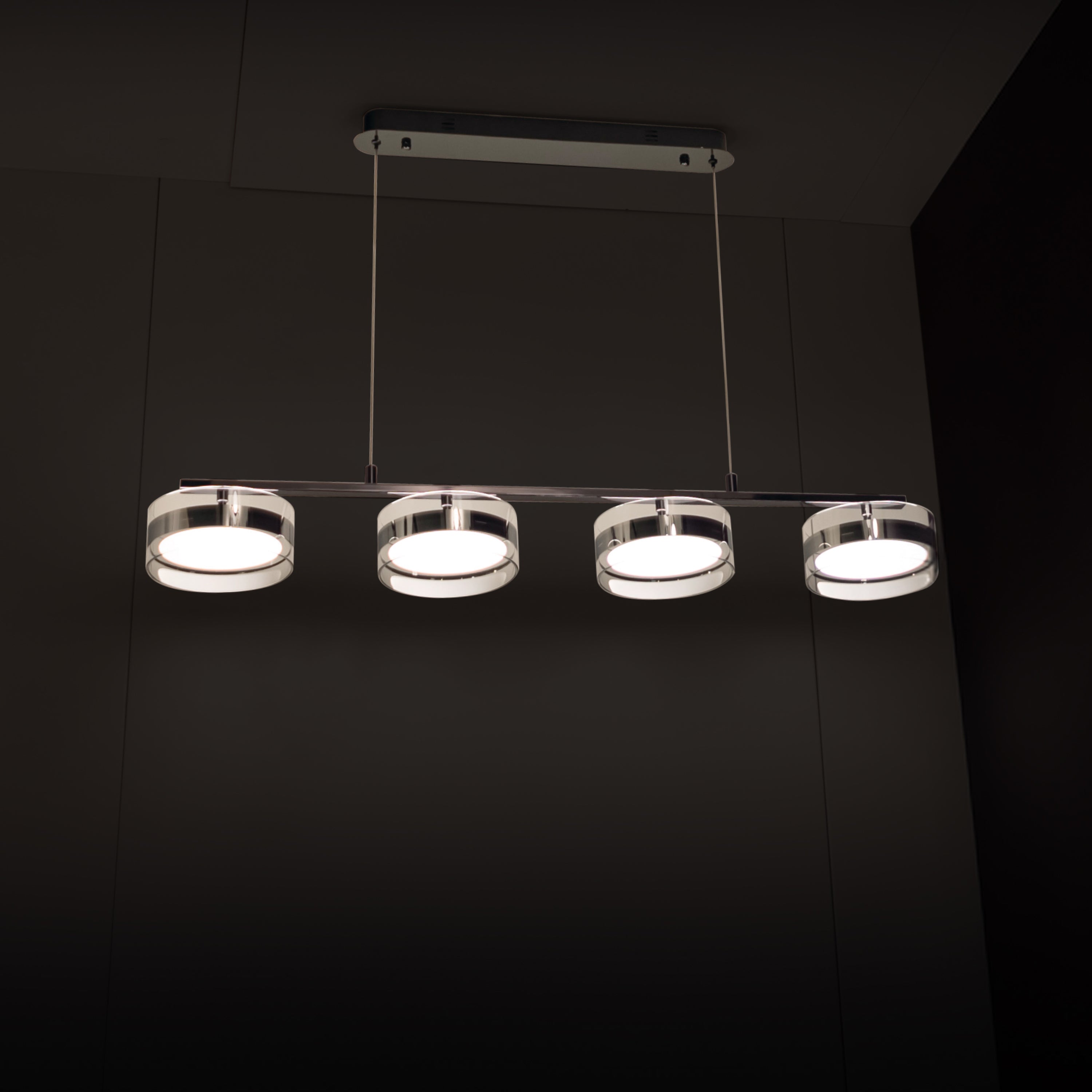 Berlin 4-Piece Platinum Stainless Dining Table Chandelier - Heka Lighting & Trading Limited