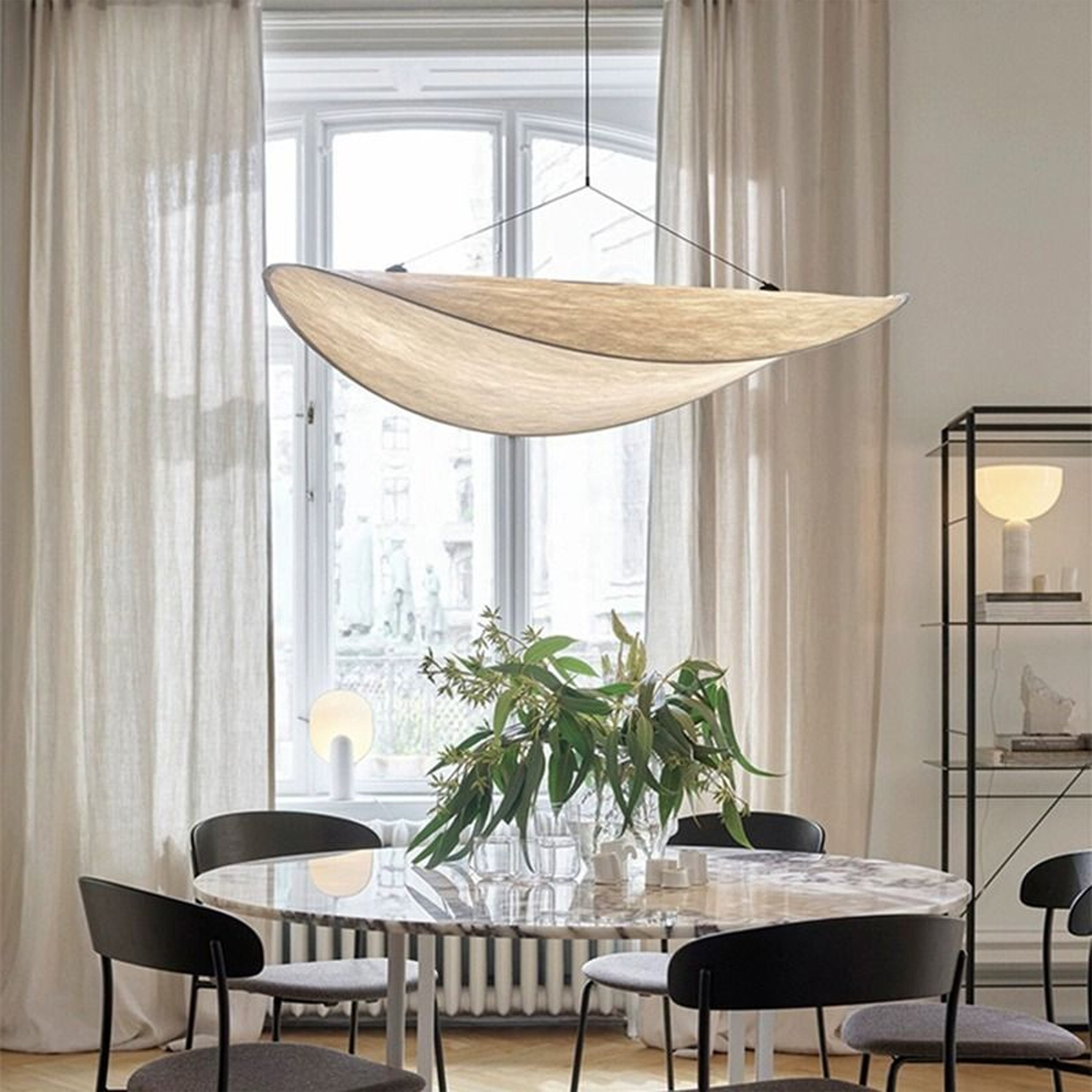 Galaxy White Soft Touch Dalga Pendant Light 130Cm - Heka Lighting & Trading Limited